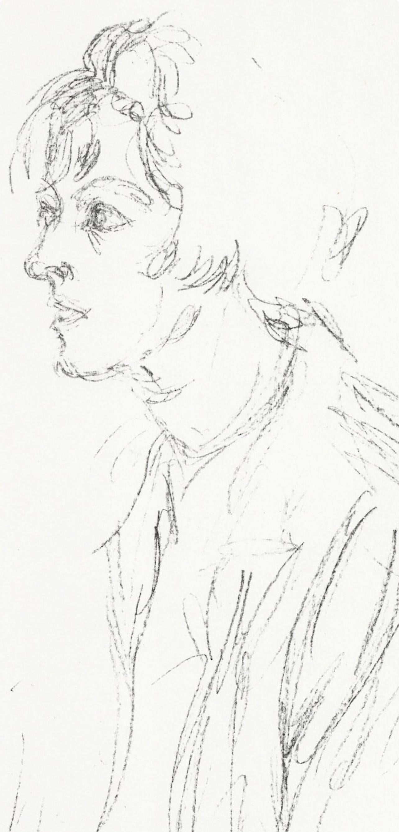 Giacometti, Komposition, Derrière le miroir (nach) – Print von Alberto Giacometti