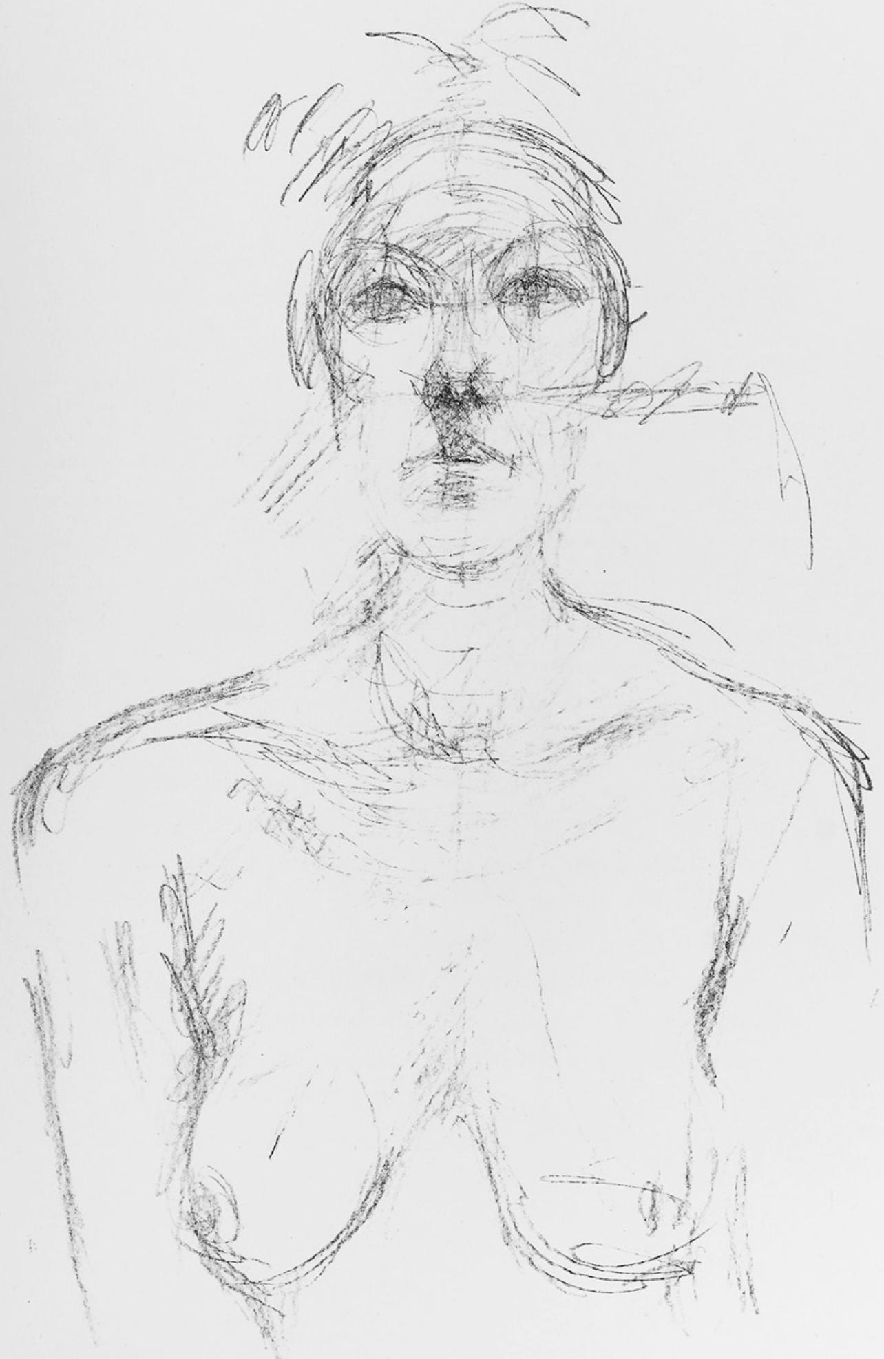Giacometti, Composition, Derrière le miroir (d'après) - Print de Alberto Giacometti