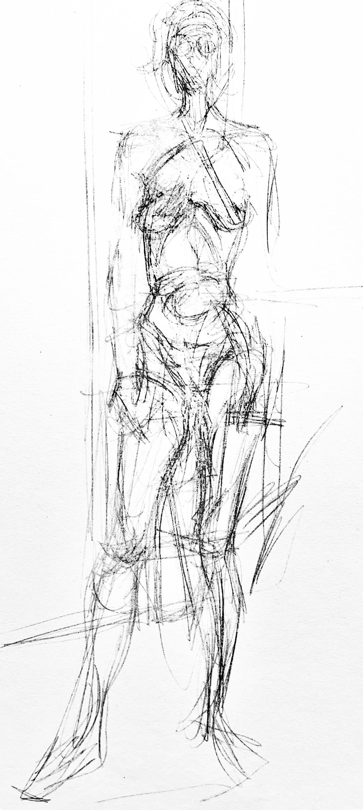 Giacometti, Komposition, Derrière le miroir (nach) – Print von Alberto Giacometti