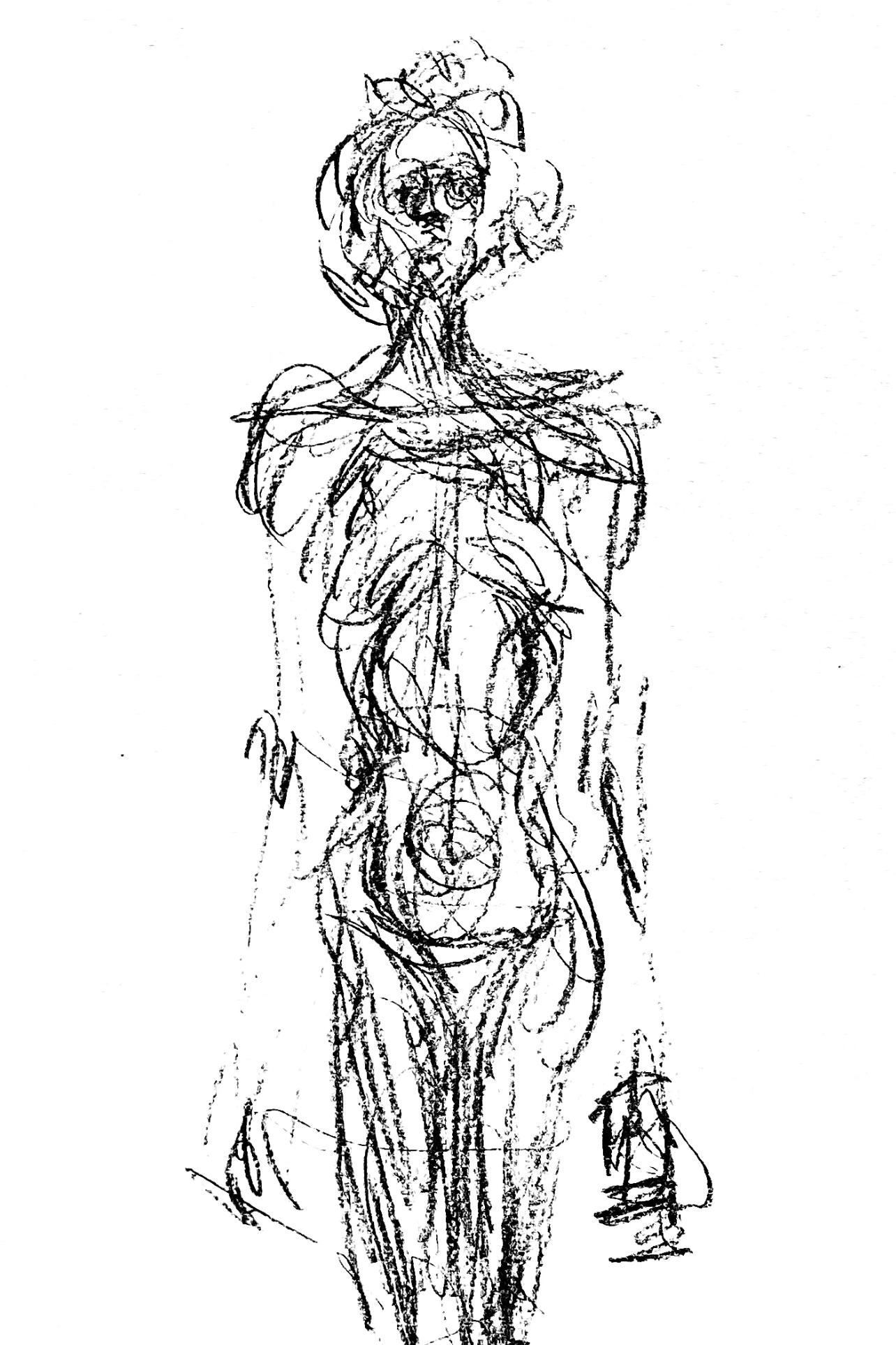 Giacometti, Composition, Derrière le miroir (d'après) - Print de Alberto Giacometti