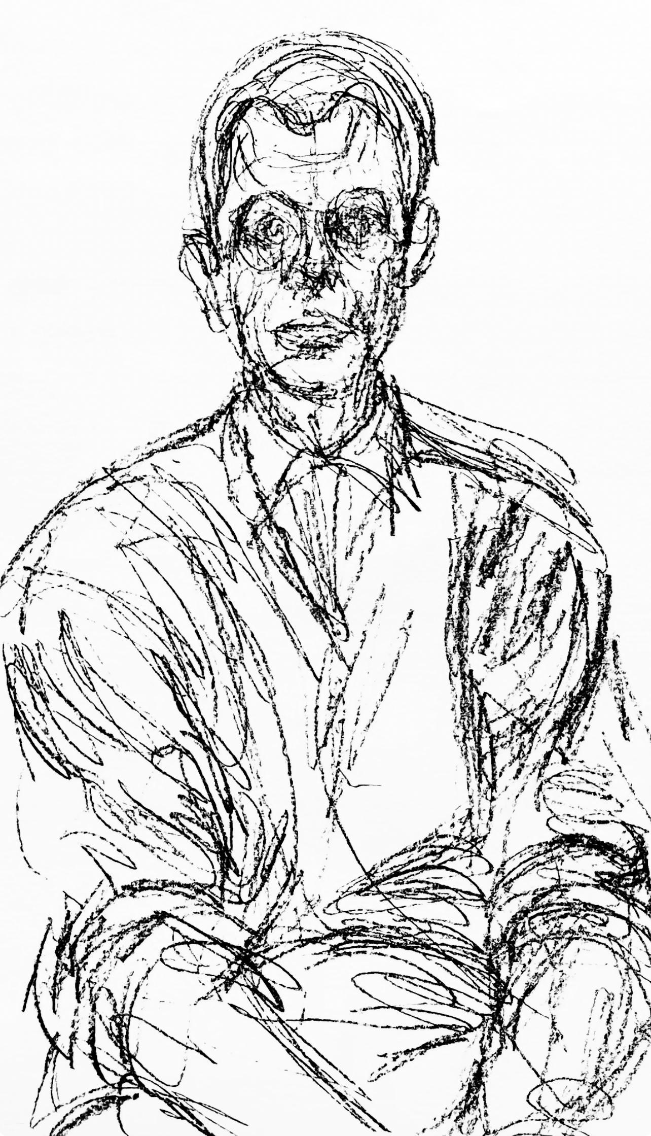 Giacometti, Composizione, Derrière le miroir (dopo) - Print di Alberto Giacometti