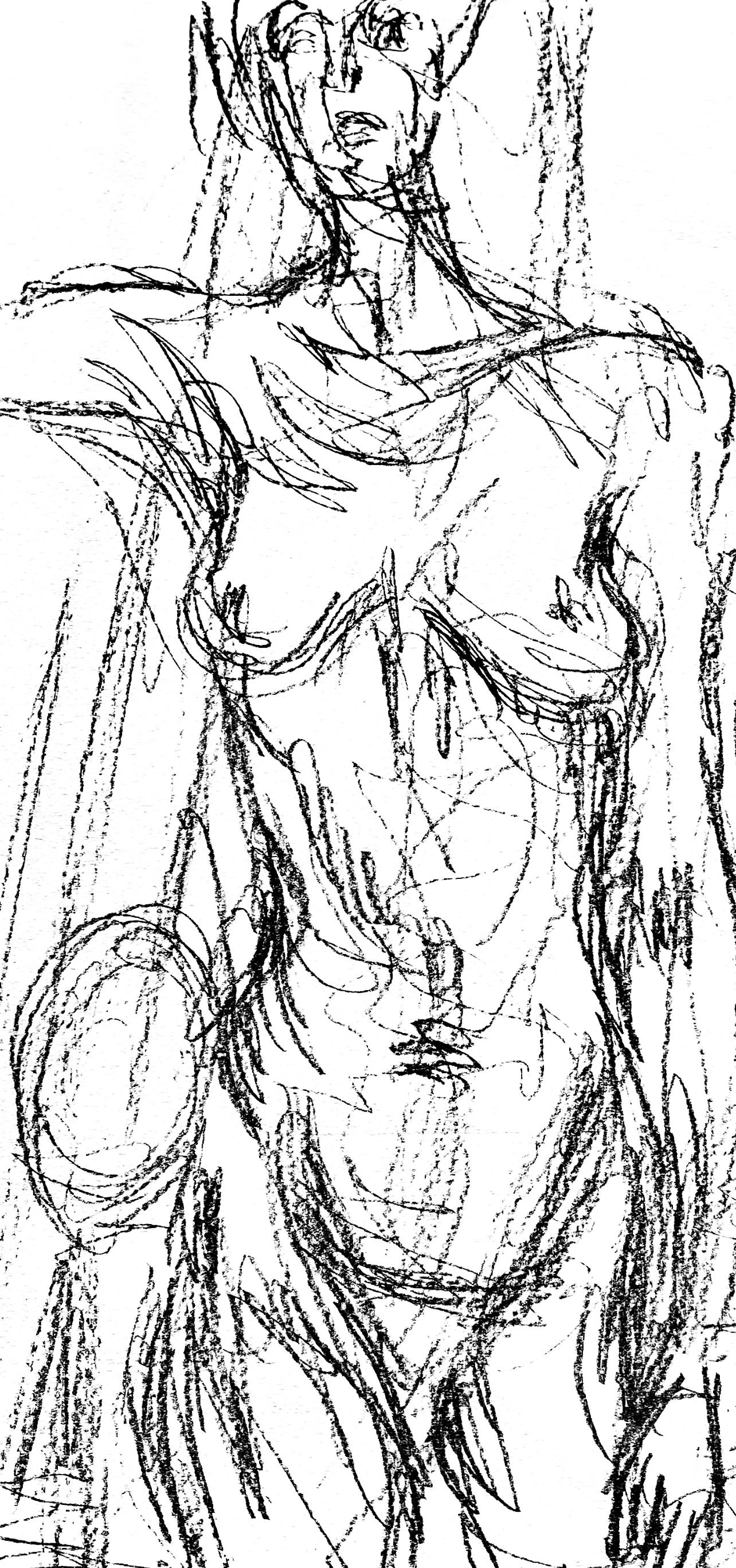 Giacometti, Komposition, Derrière le miroir (nach) – Print von Alberto Giacometti