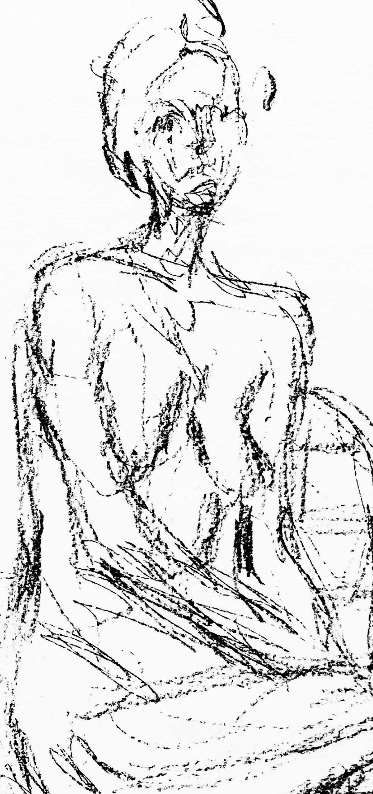 Giacometti, Komposition, Derrière le miroir (nach) – Print von Alberto Giacometti