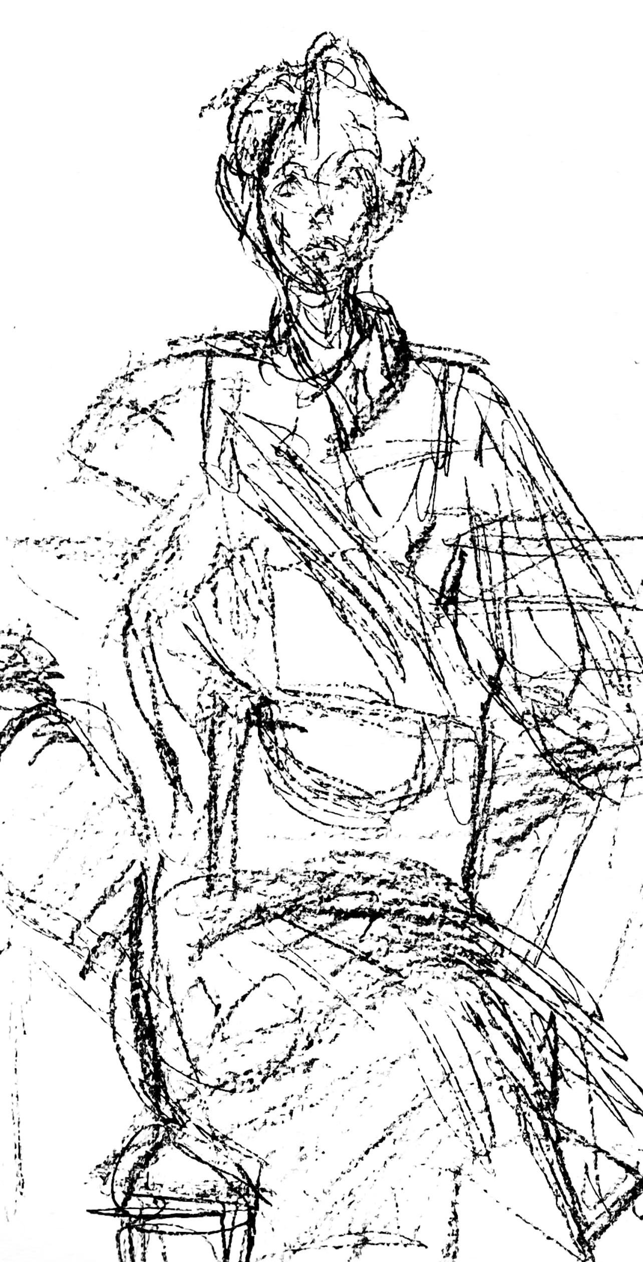 Giacometti, Composizione, Derrière le miroir (dopo) - Print di Alberto Giacometti