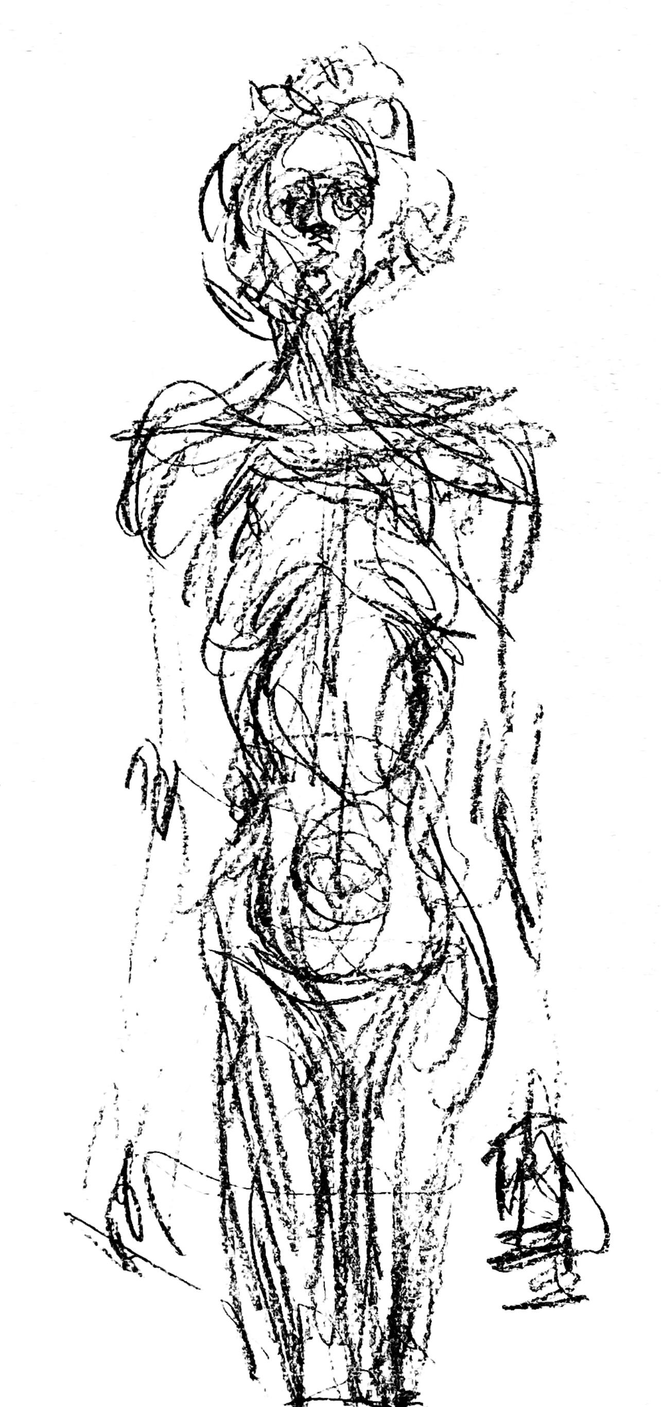 Giacometti, Composition, Derrière le miroir (after) - Print by Alberto Giacometti