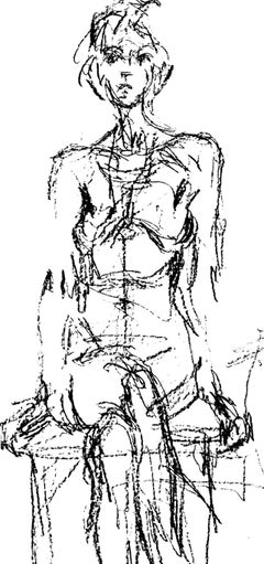 Alberto Giacometti, Seated Woman, from Derriere le miroir, 1961 (after)