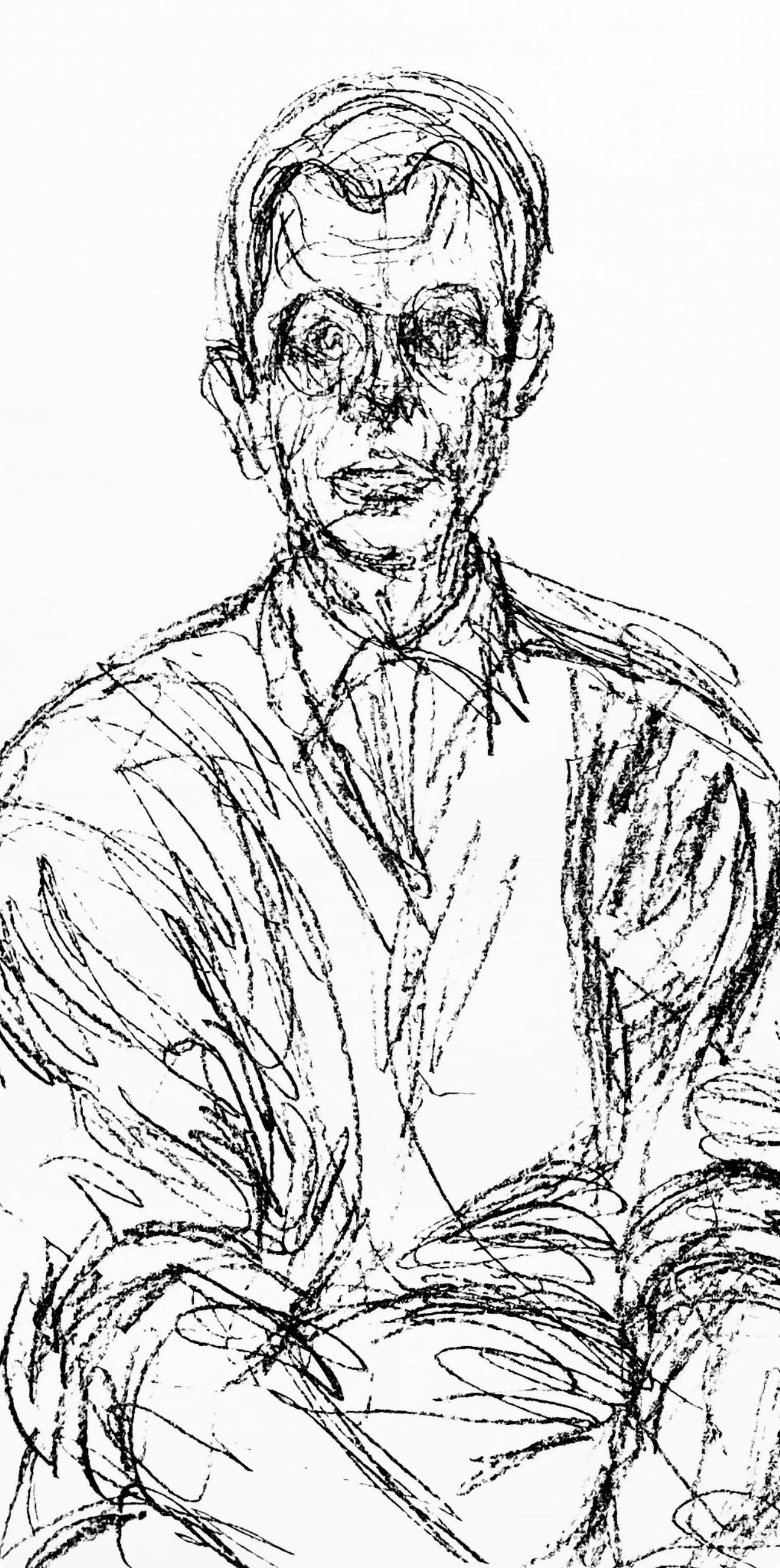 Giacometti, Komposition, Derrière le miroir (nach) – Print von Alberto Giacometti
