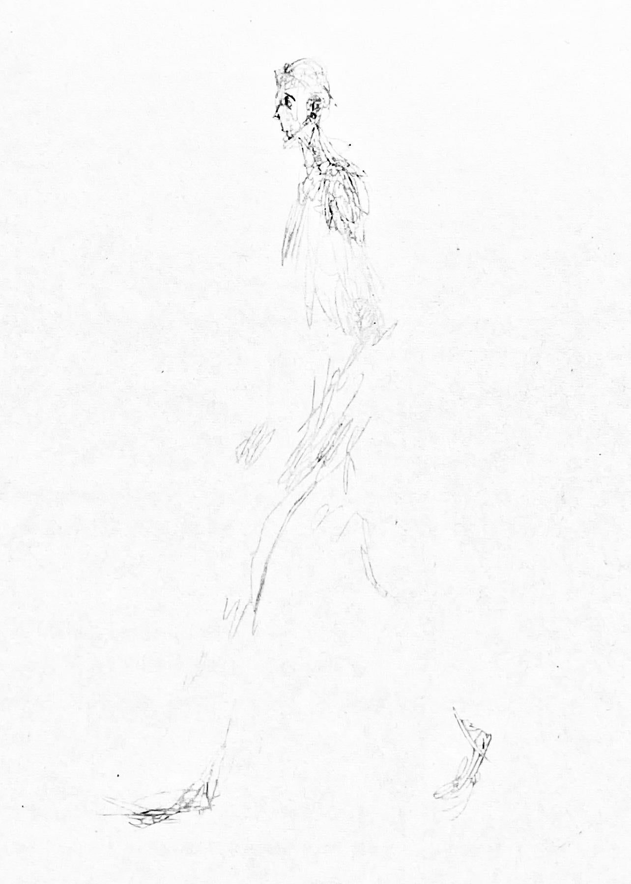 Giacometti, Composición, Derrière le miroir (después de) - Print de Alberto Giacometti
