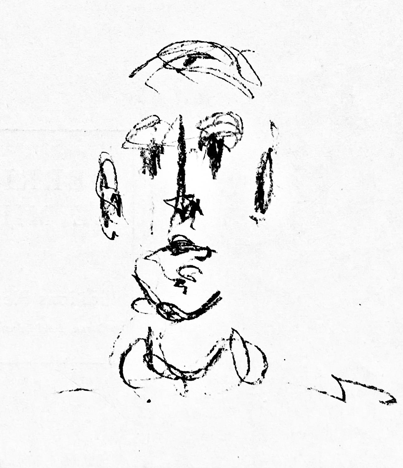 Giacometti, Komposition, Derrière le miroir (nach) – Print von Alberto Giacometti