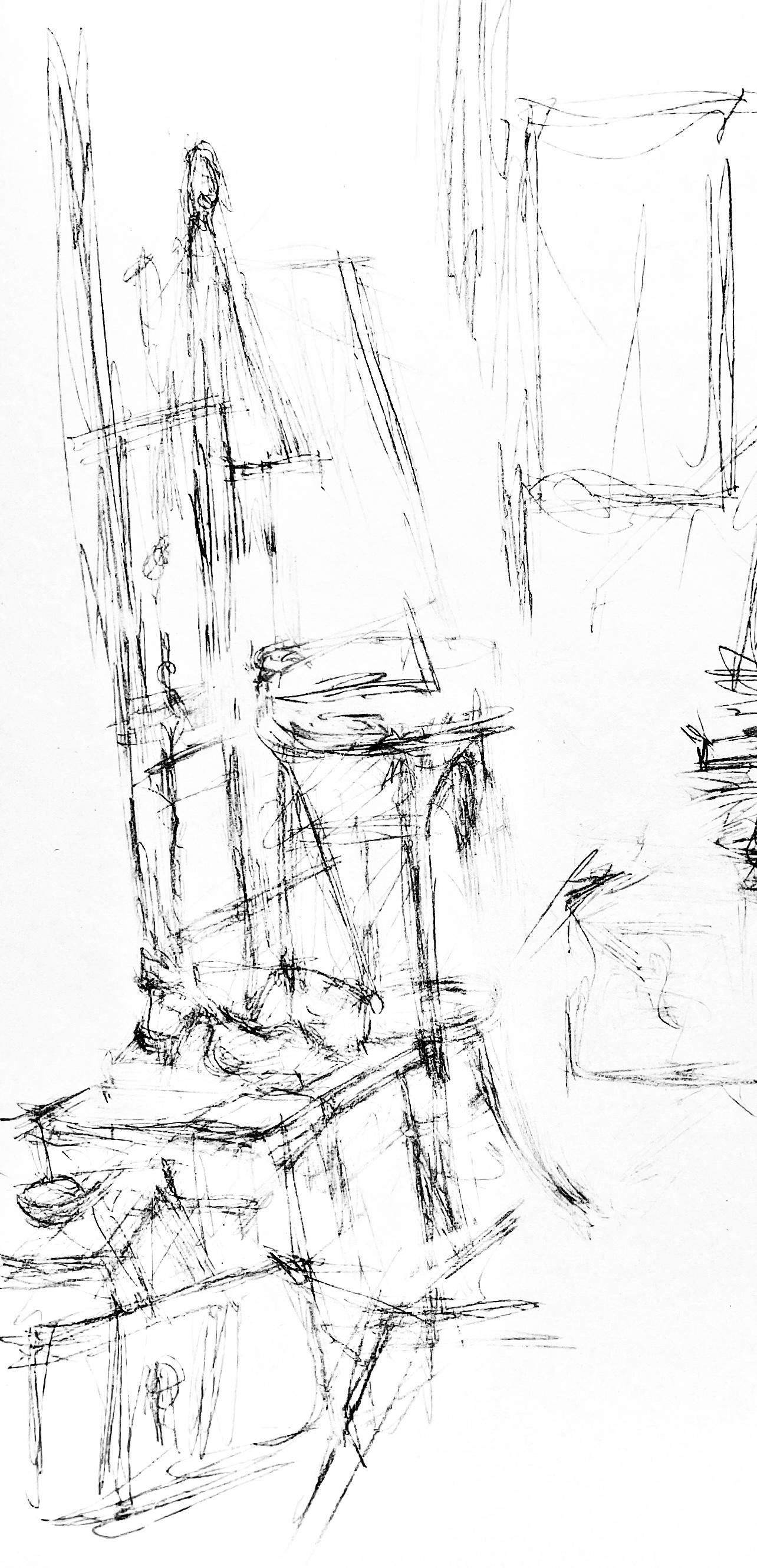 Giacometti, Composición, Derrière le miroir (después de) - Print de Alberto Giacometti