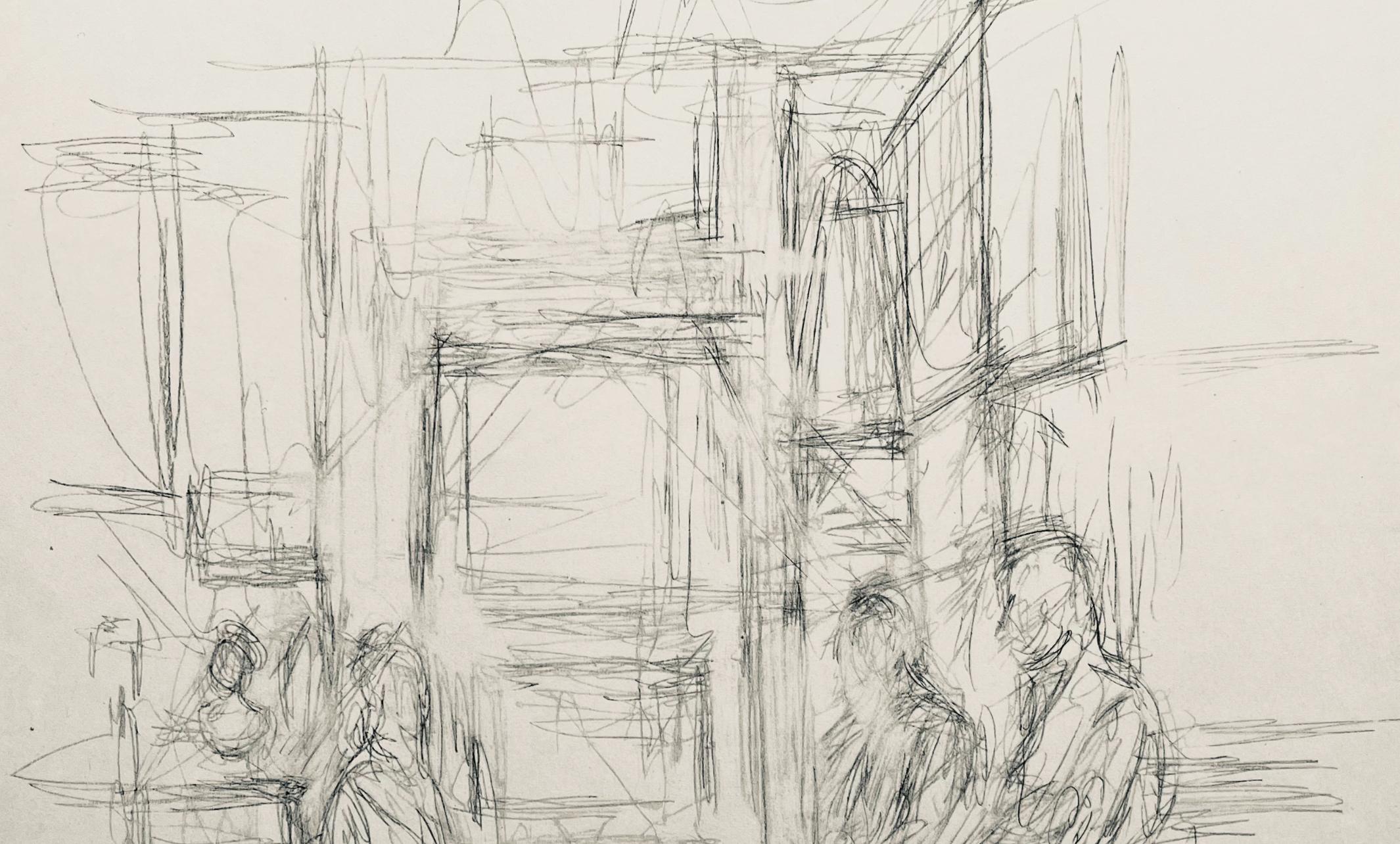 Giacometti, Komposition, Derrière le miroir (nach) (Moderne), Print, von Alberto Giacometti