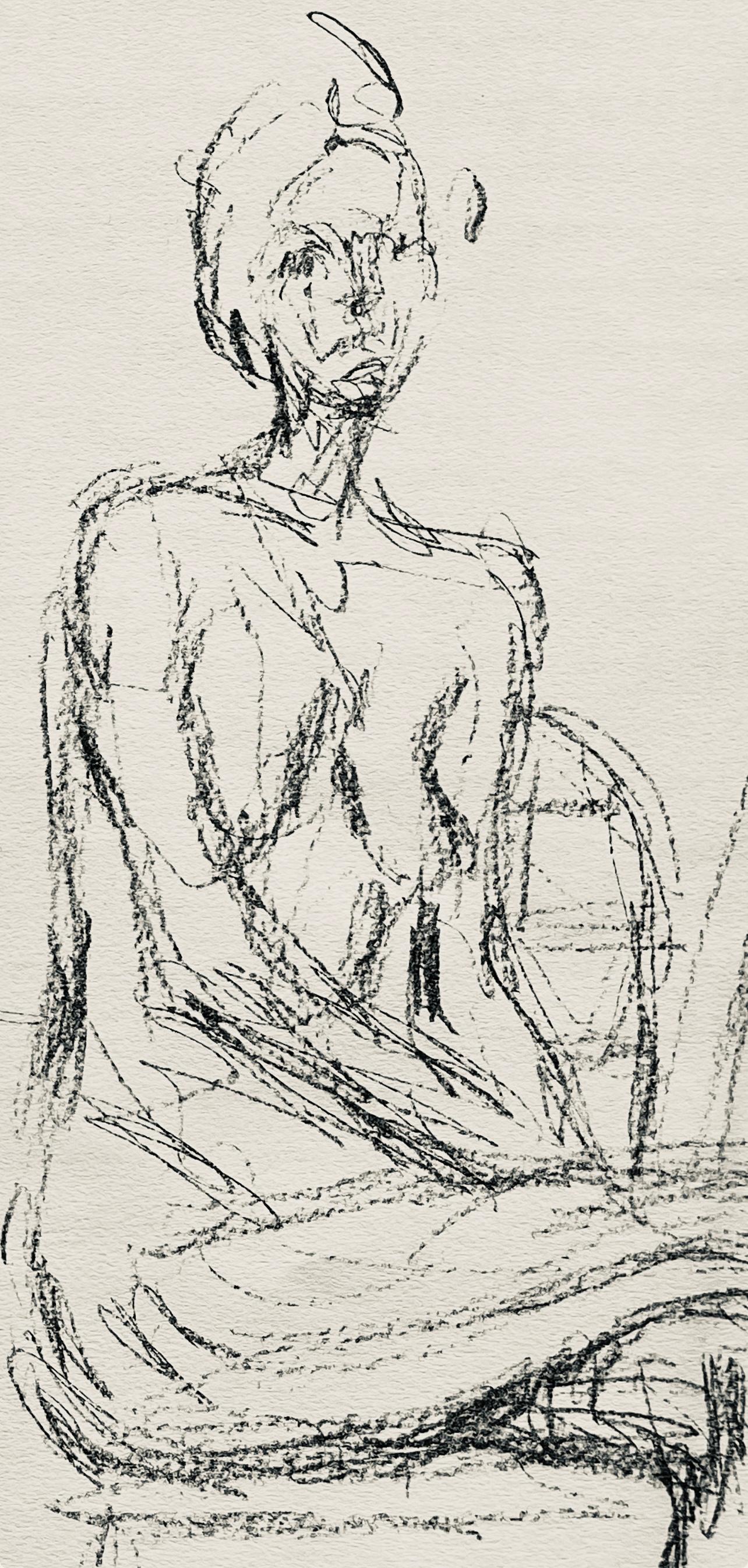 Giacometti, Composition, Derrière le miroir (after) - Modern Print by Alberto Giacometti