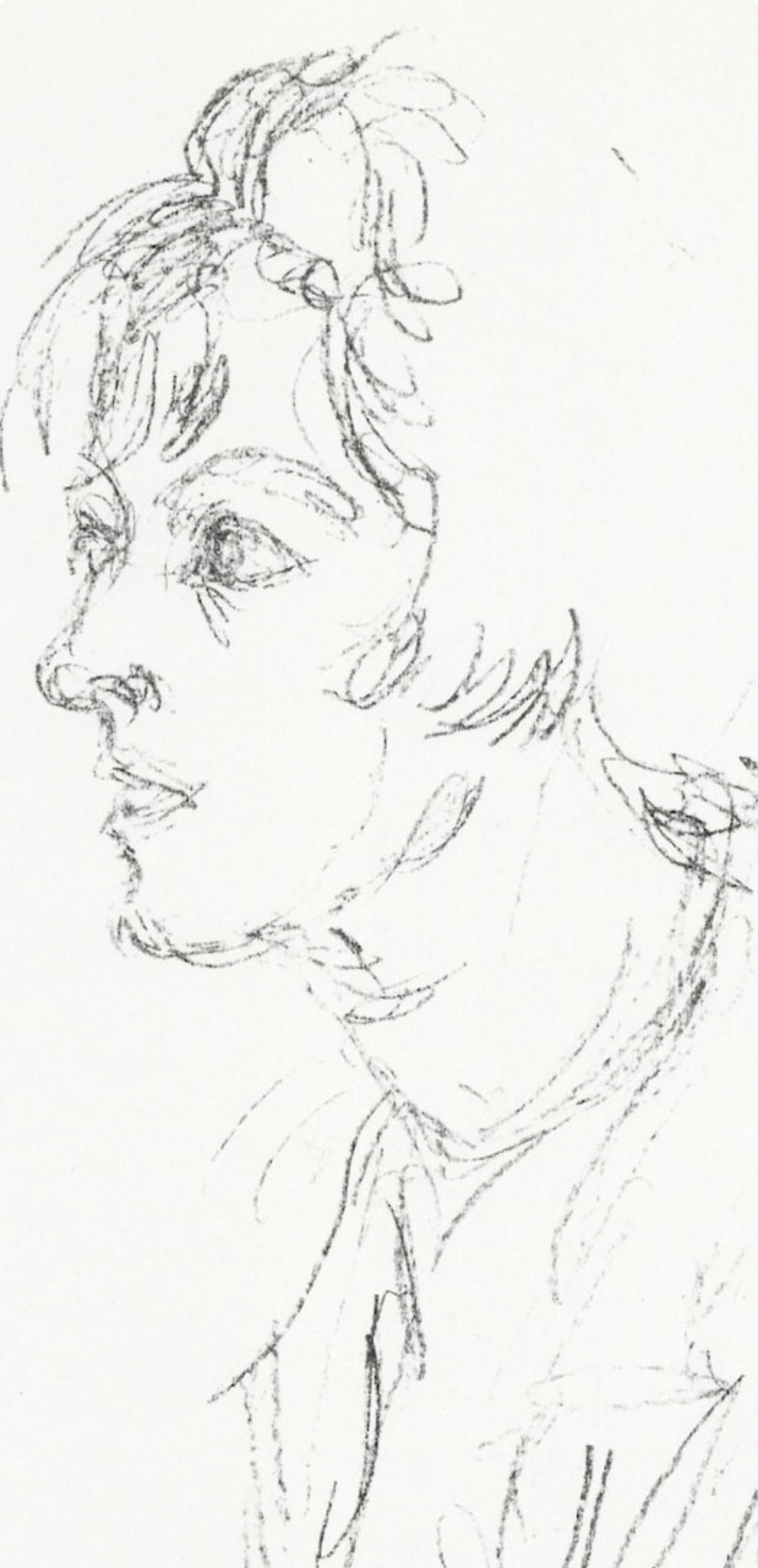 Giacometti, Komposition, Derrière le miroir (nach) (Moderne), Print, von Alberto Giacometti