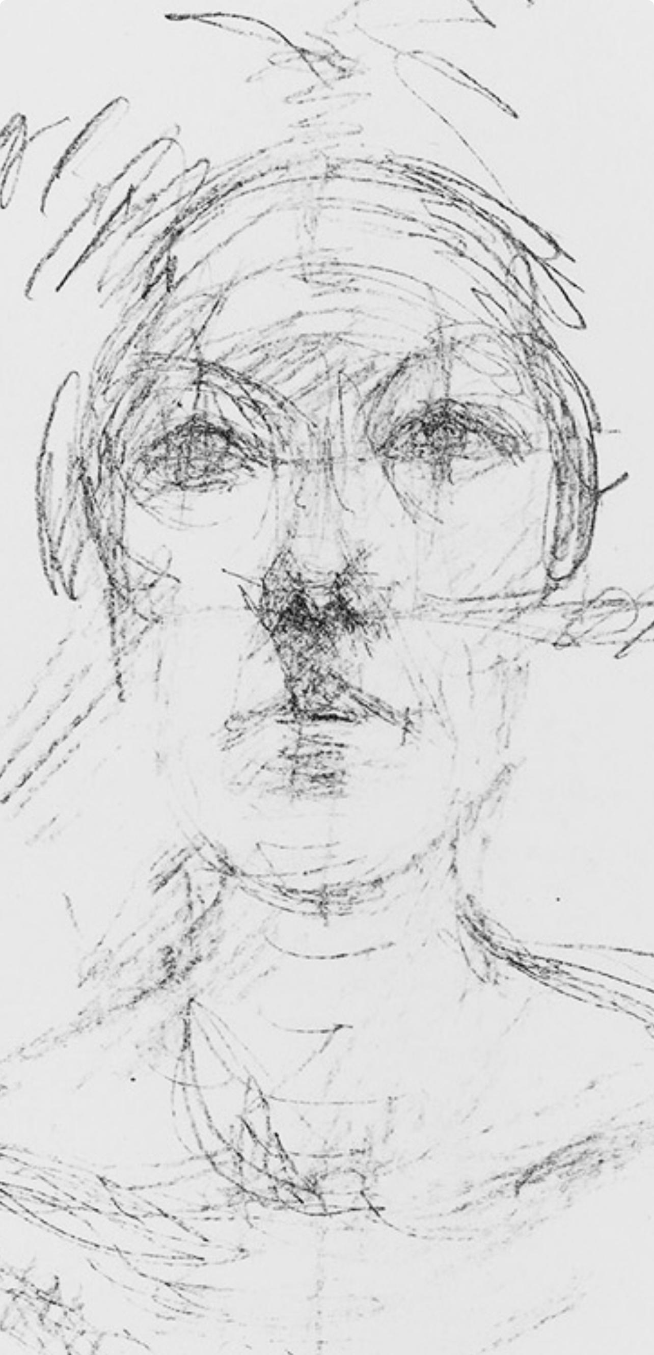 Giacometti, Composition, Derrière le miroir (d'après) - Moderne Print par Alberto Giacometti