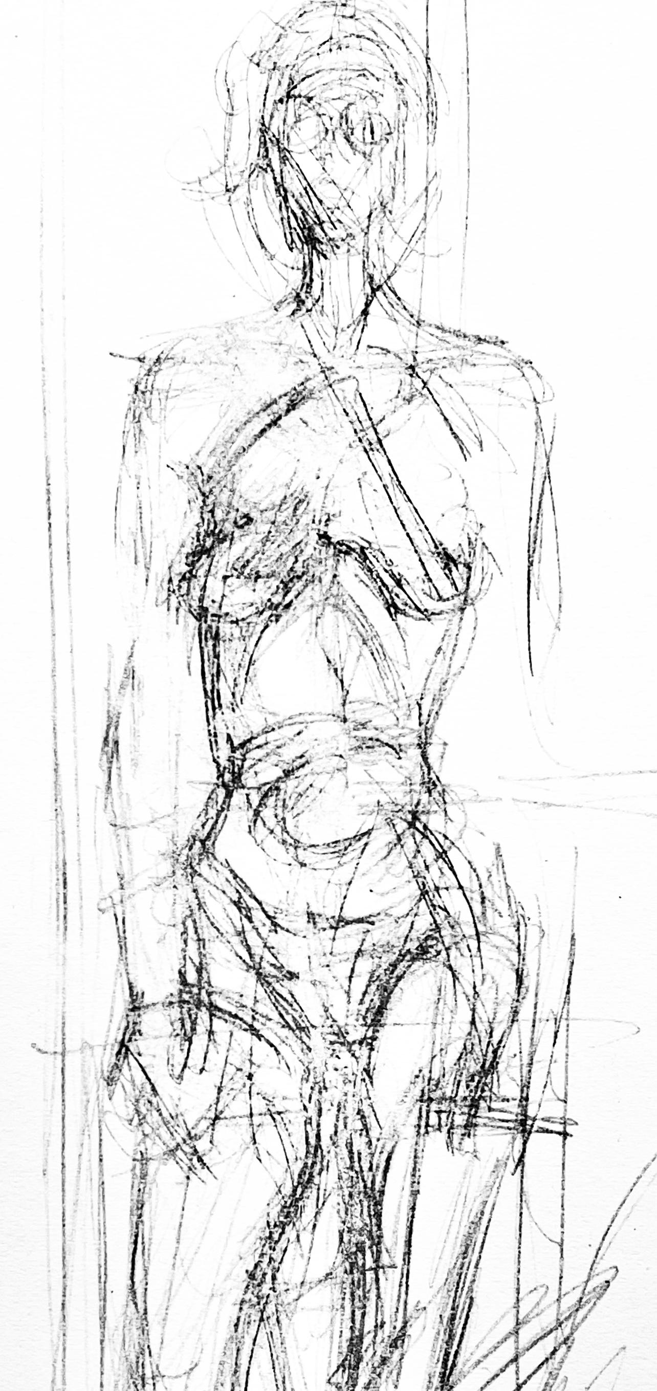 Giacometti, Komposition, Derrière le miroir (nach) (Moderne), Print, von Alberto Giacometti