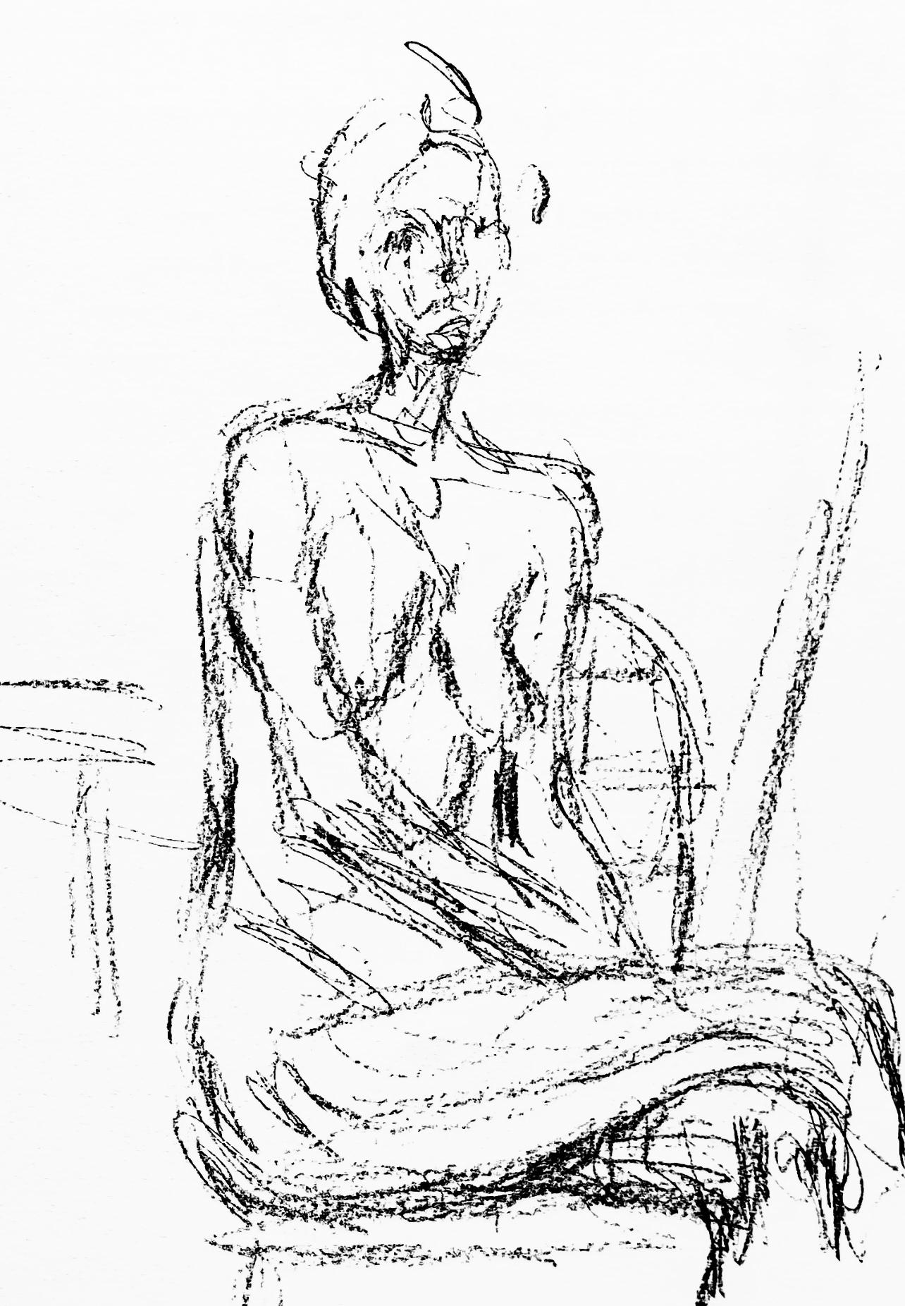 Giacometti, Komposition, Derrière le miroir (nach) (Moderne), Print, von Alberto Giacometti