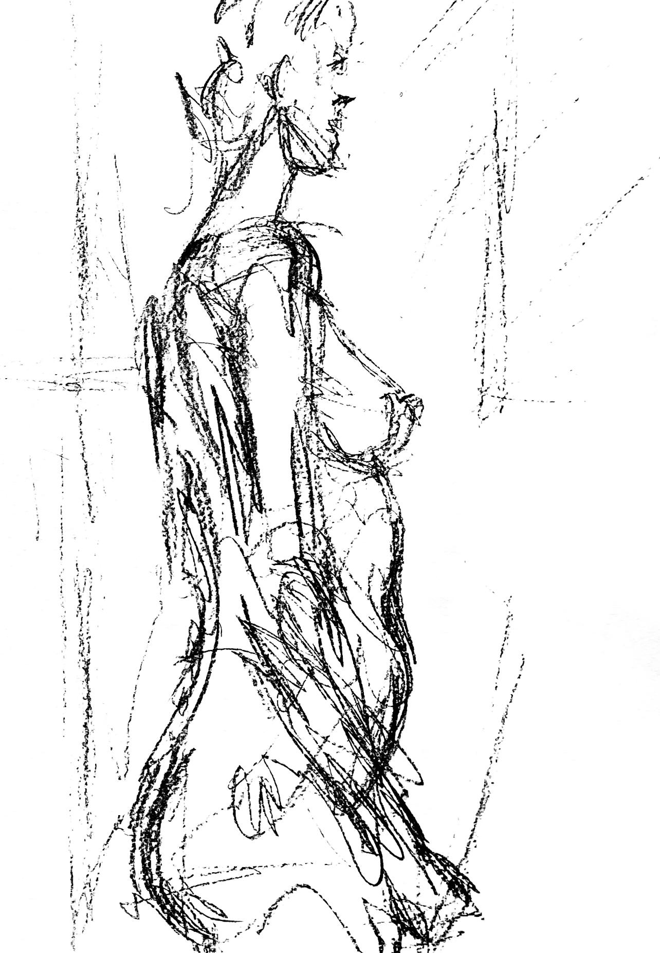 Giacometti, Composition, Derrière le miroir (after) - Modern Print by Alberto Giacometti