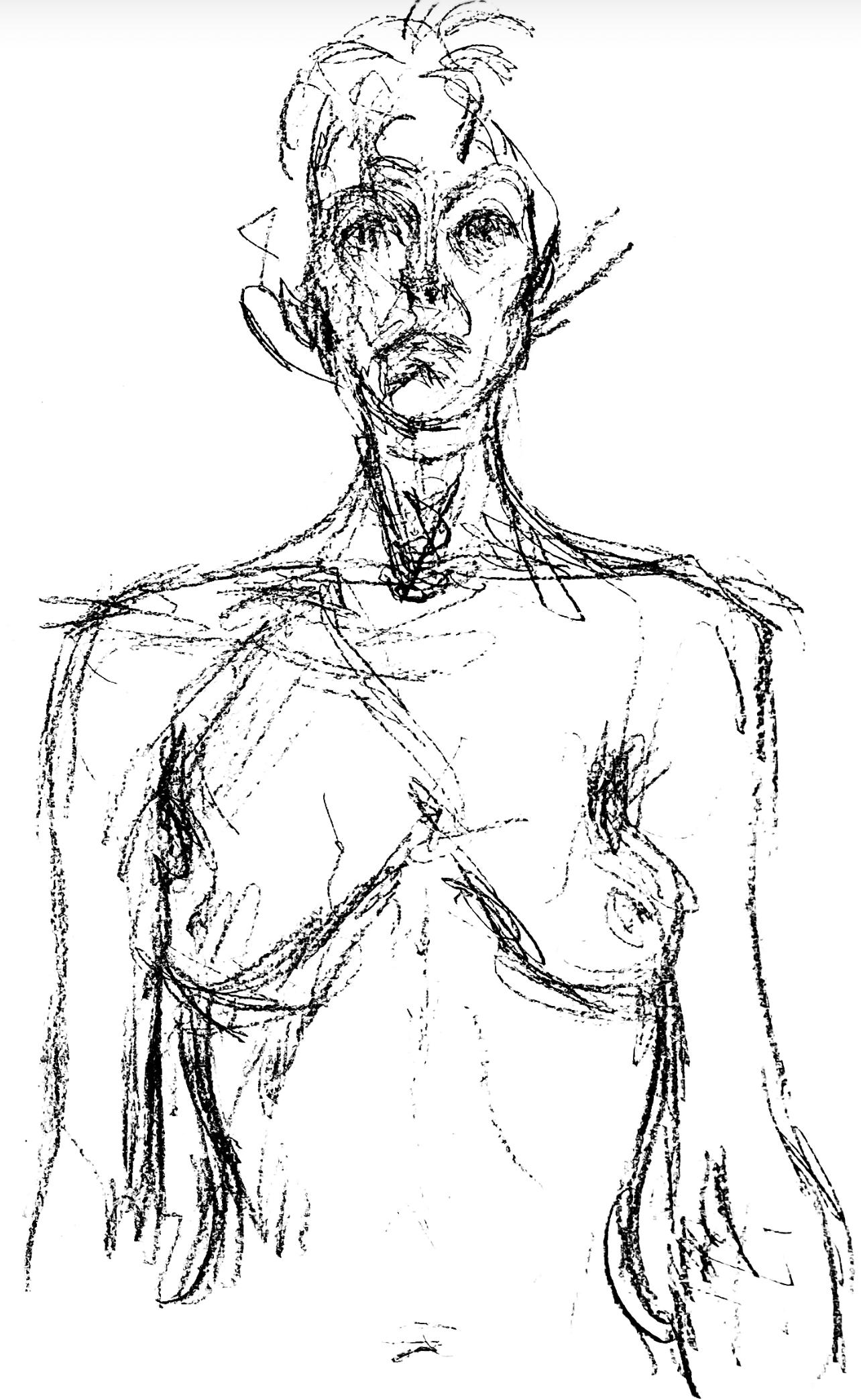Giacometti, Komposition, Derrière le miroir (nach) (Moderne), Print, von Alberto Giacometti