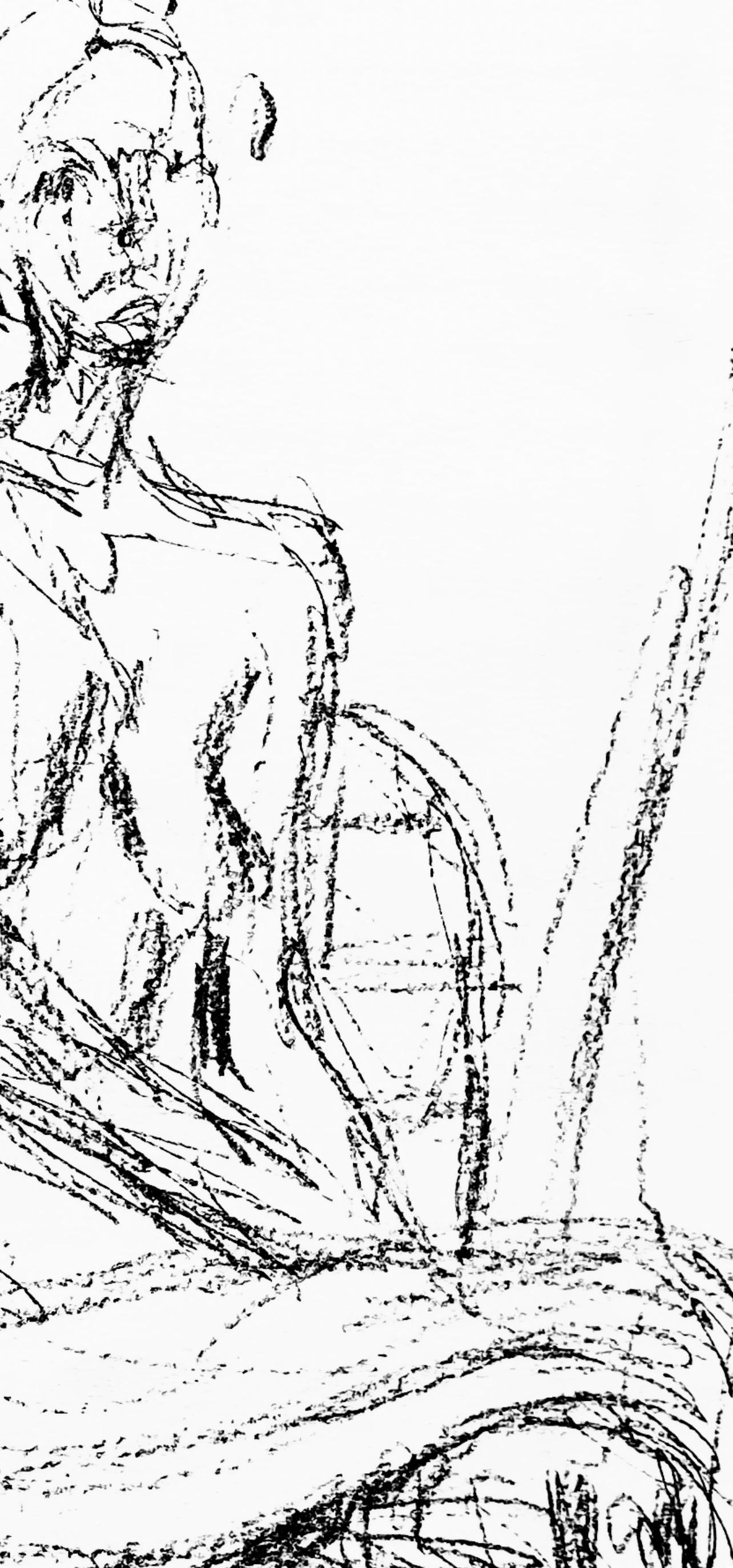 Giacometti, Komposition, Derrière le miroir (nach) (Moderne), Print, von Alberto Giacometti