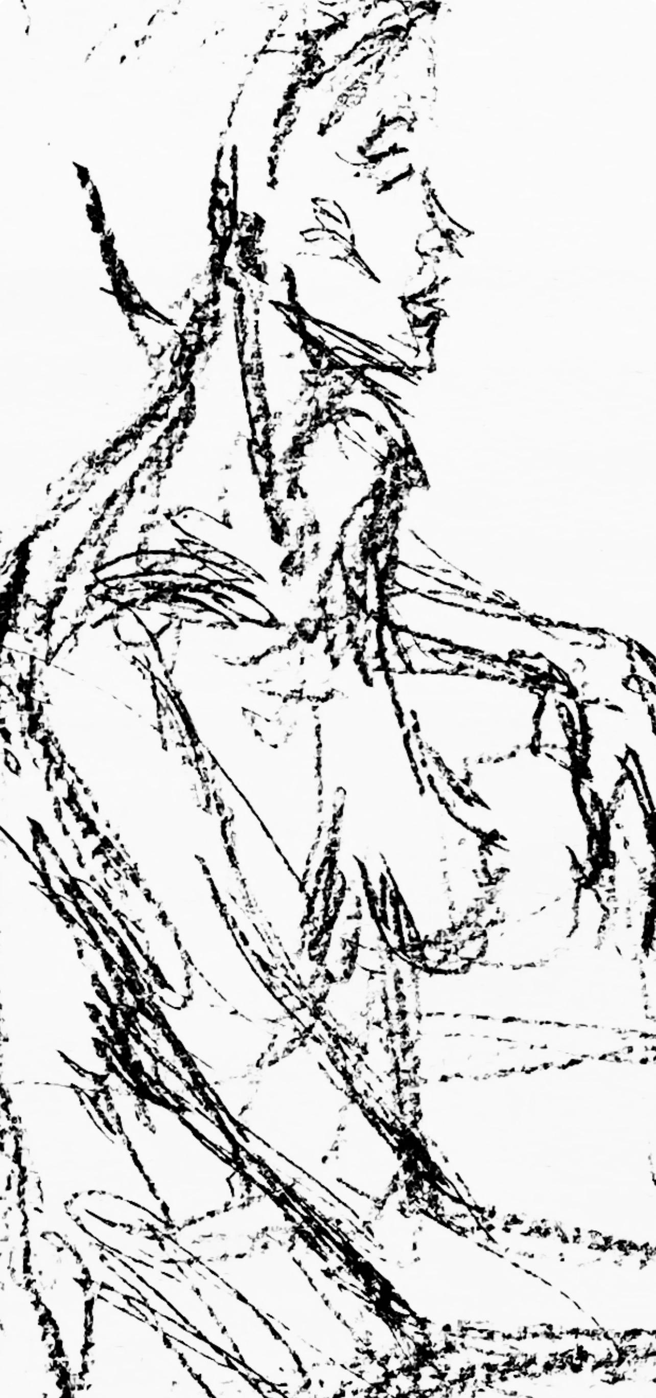 Giacometti, Komposition, Derrière le miroir (nach) (Moderne), Print, von Alberto Giacometti