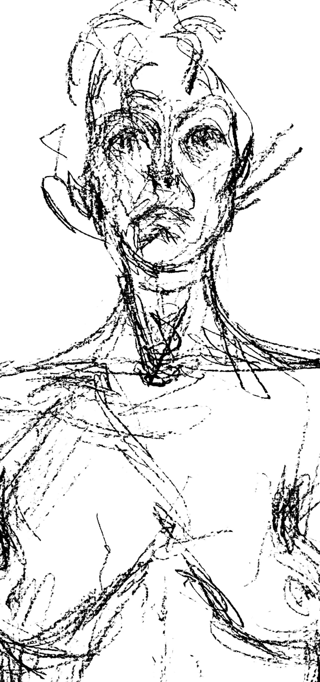 Giacometti, Composizione, Derrière le miroir (dopo) - Print Moderno di Alberto Giacometti