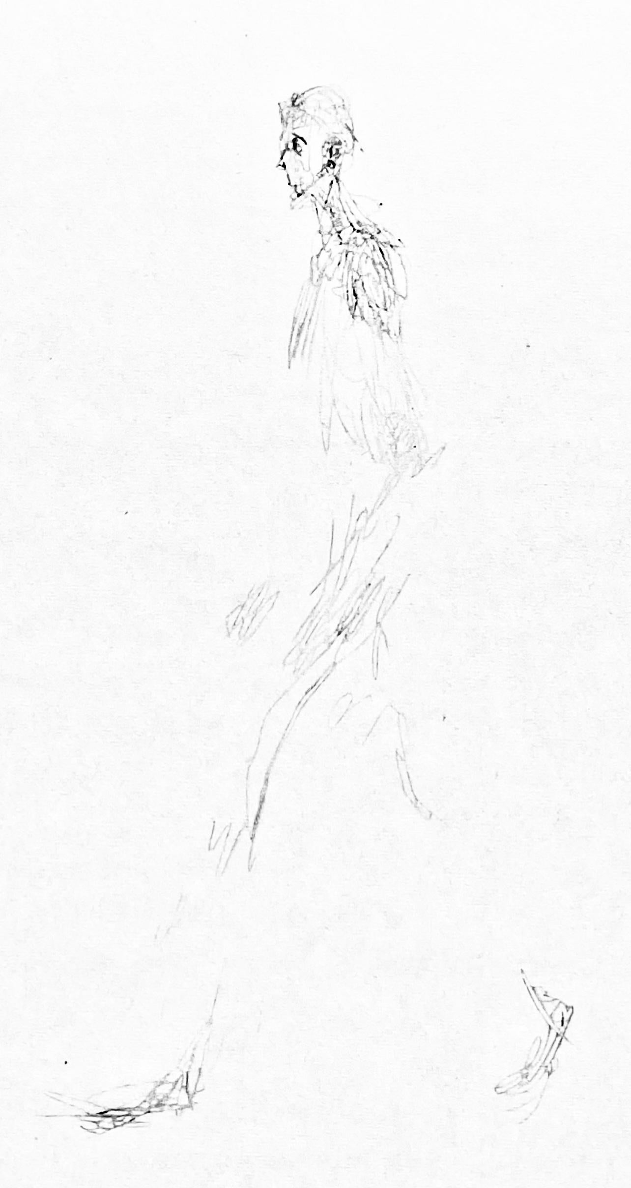 Giacometti, Composición, Derrière le miroir (después de) - Print Moderno de Alberto Giacometti