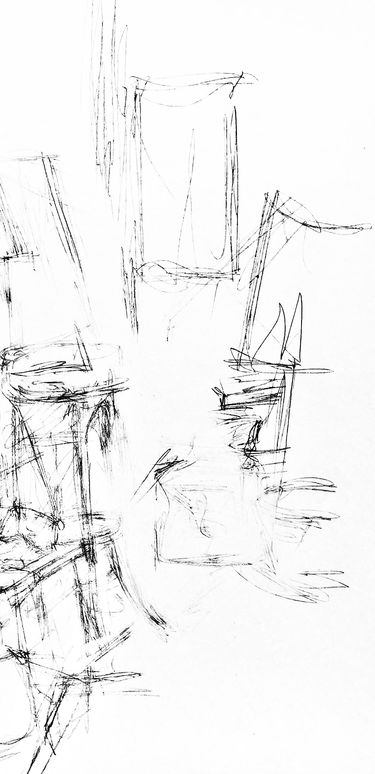 Giacometti, Composición, Derrière le miroir (después de) - Print Moderno de Alberto Giacometti