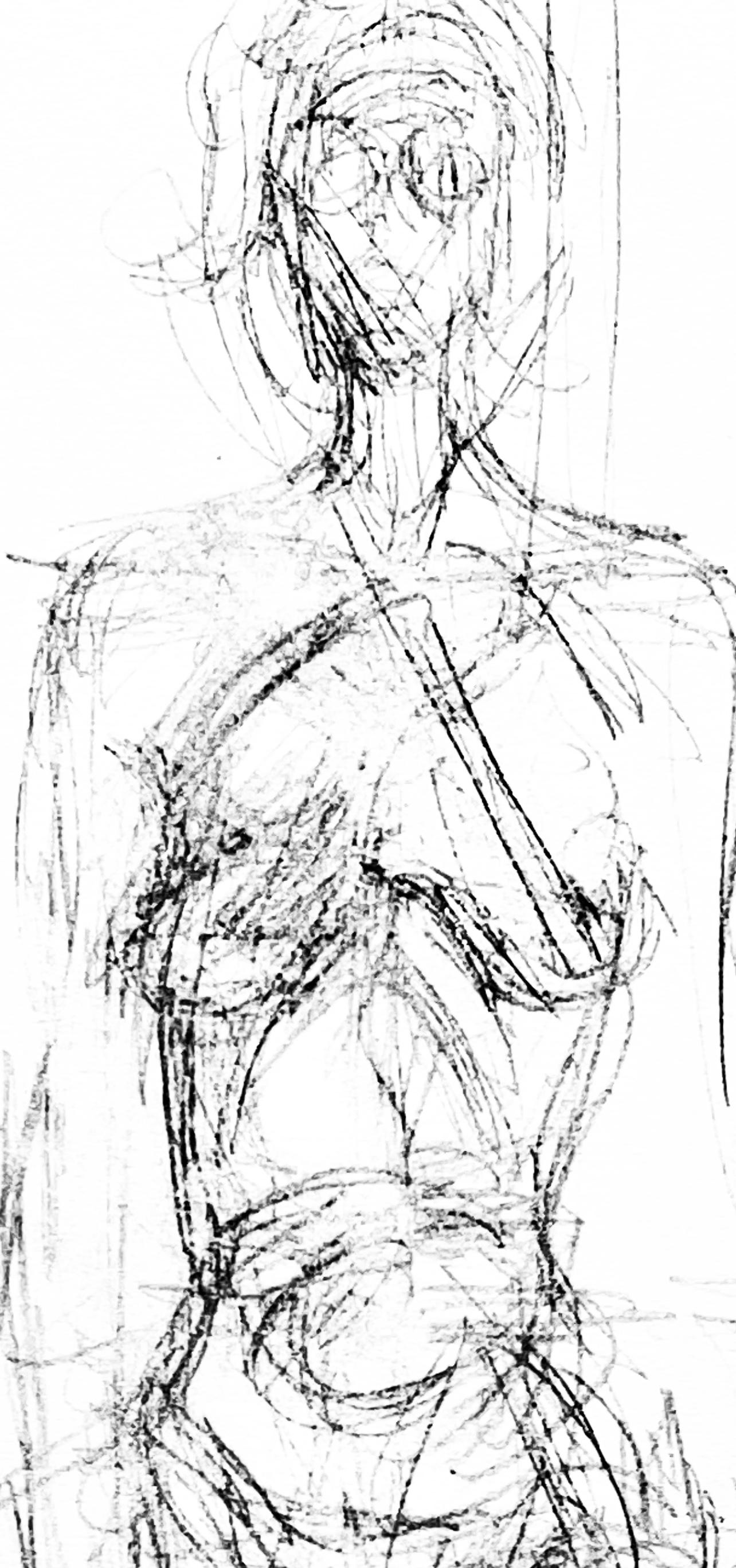 Giacometti, Komposition, Derrière le miroir (nach) (Grau), Figurative Print, von Alberto Giacometti