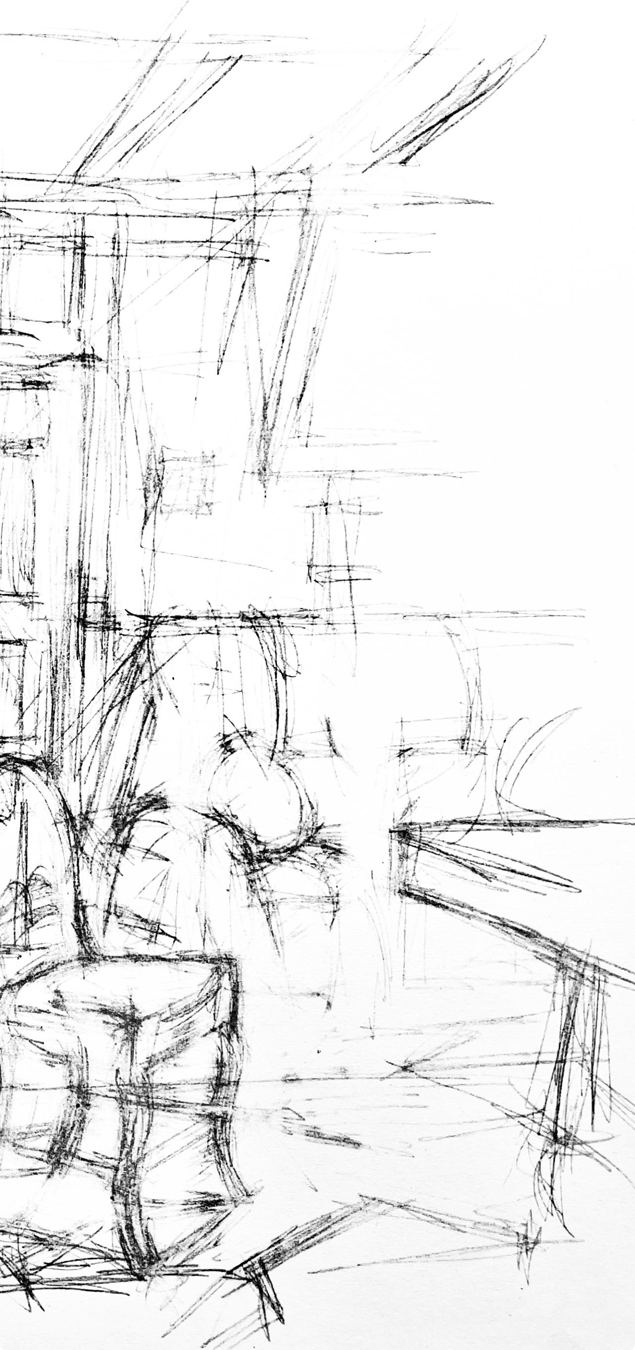 Giacometti, Composizione, Derrière le miroir (dopo) - Still-Life Print Grigio di Alberto Giacometti