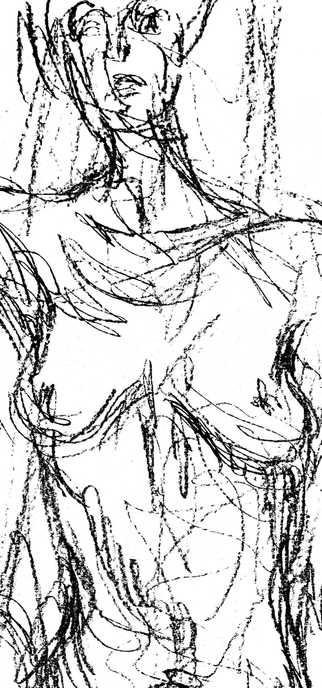 Giacometti, Komposition, Derrière le miroir (nach) (Grau), Abstract Print, von Alberto Giacometti