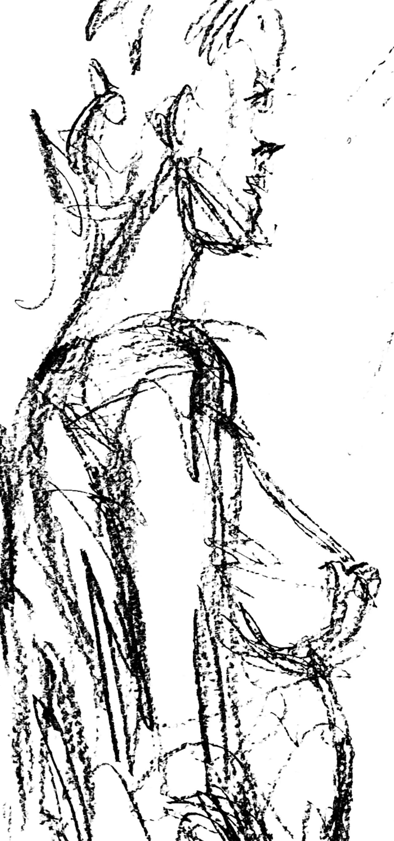 Giacometti, Komposition, Derrière le miroir (nach) (Grau), Abstract Print, von Alberto Giacometti