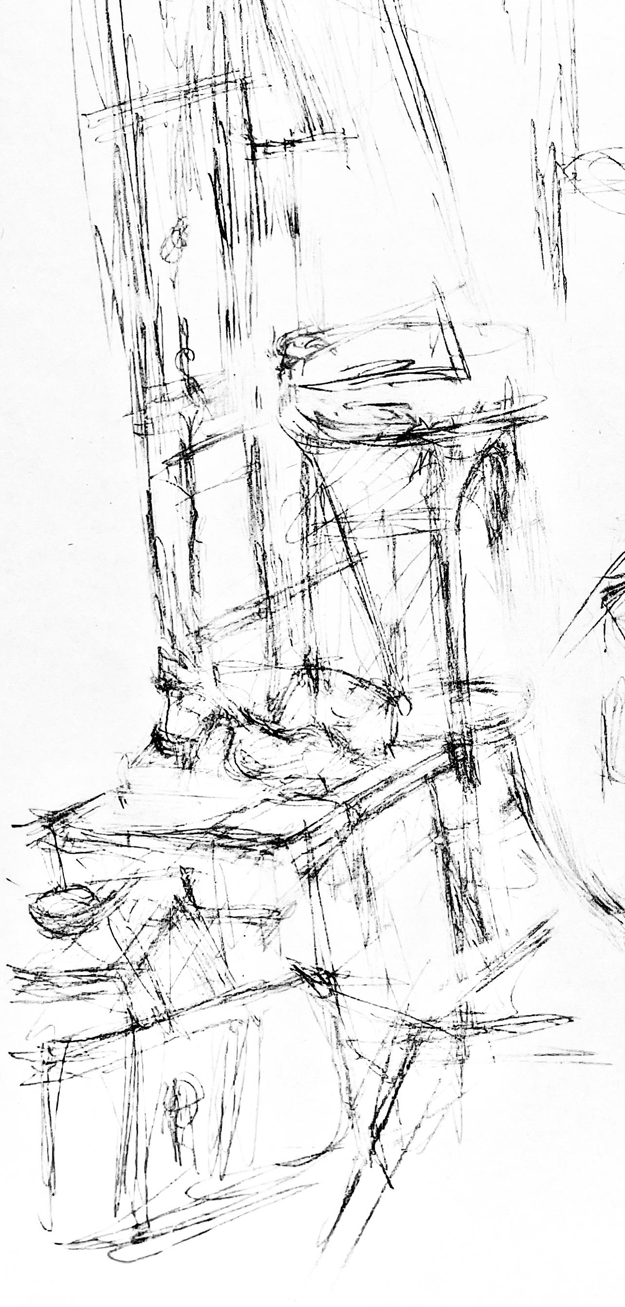 Giacometti, Composición, Derrière le miroir (después de) - Still-Life Print Gris de Alberto Giacometti