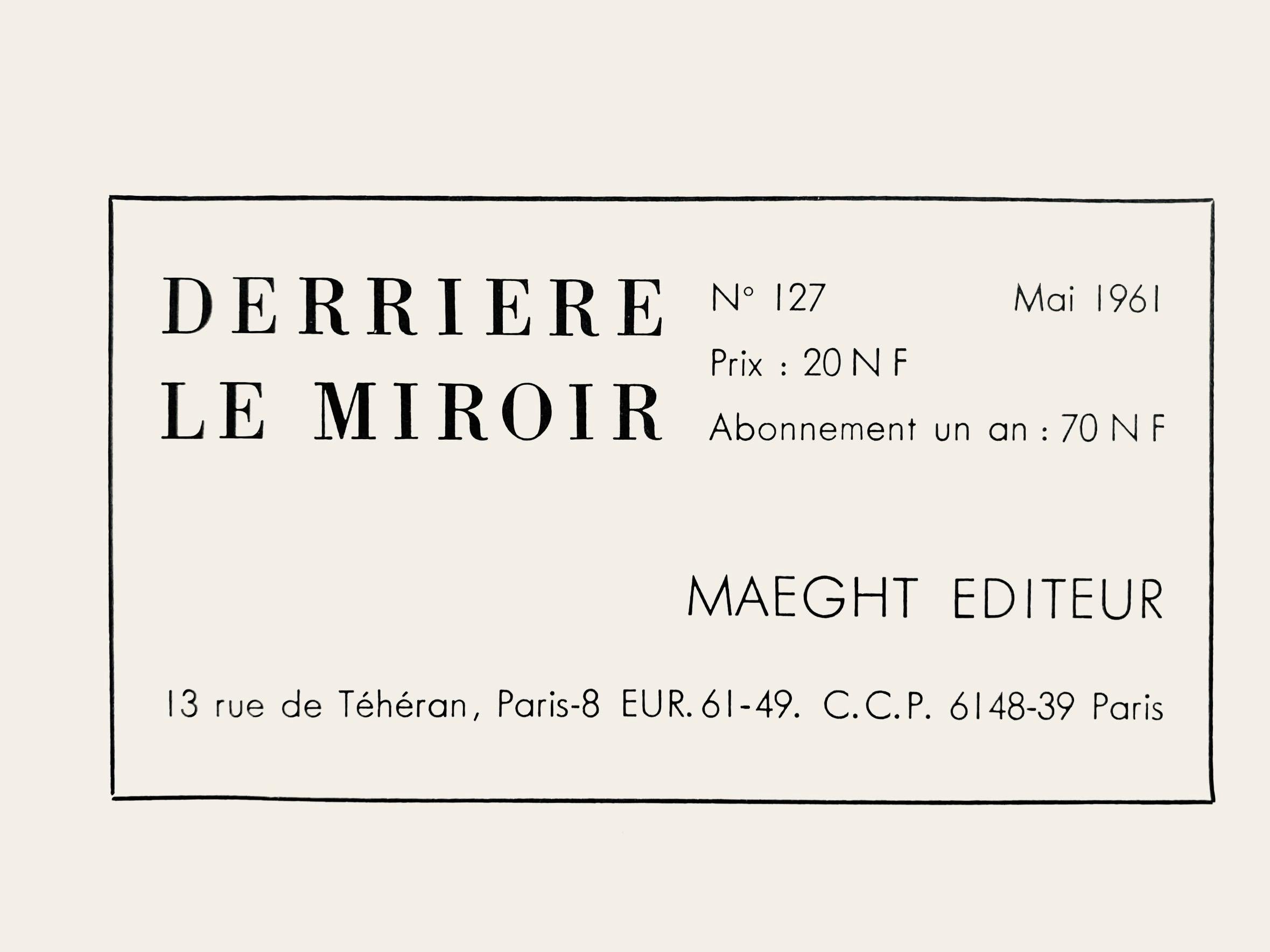 Giacometti, Composition, Derrière le miroir (after) 1