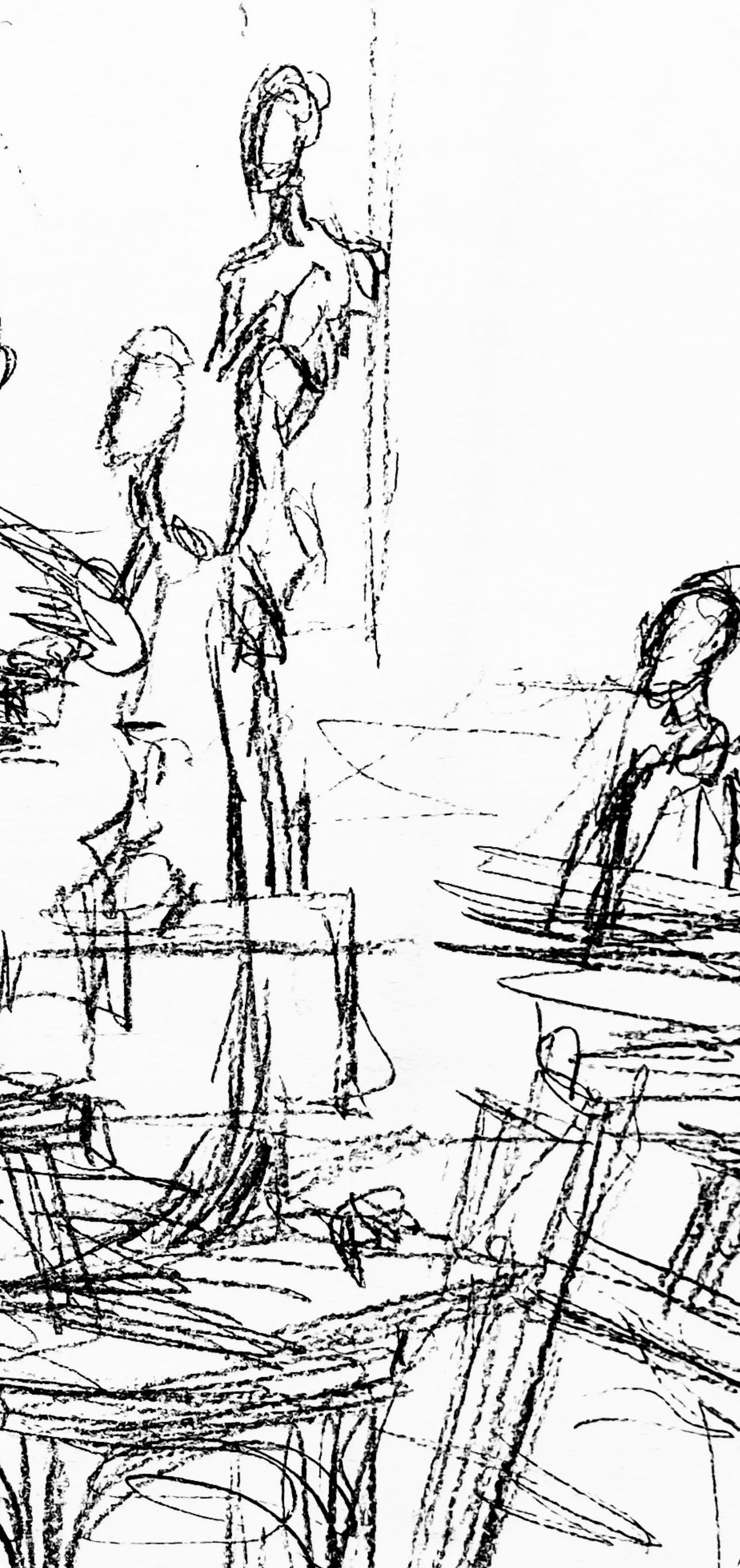 Giacometti, Composizione, Derrière le miroir (dopo) in vendita 1