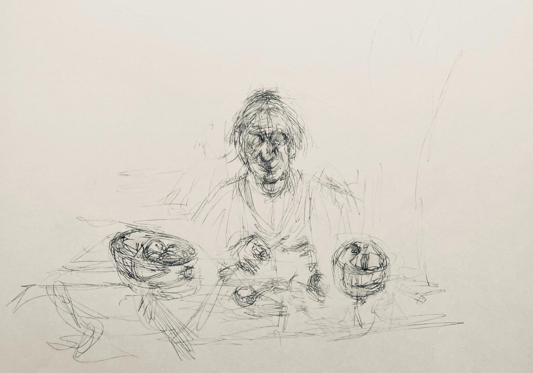 Alberto Giacometti Landscape Print – Giacometti, Komposition, Derrière le miroir (nach)