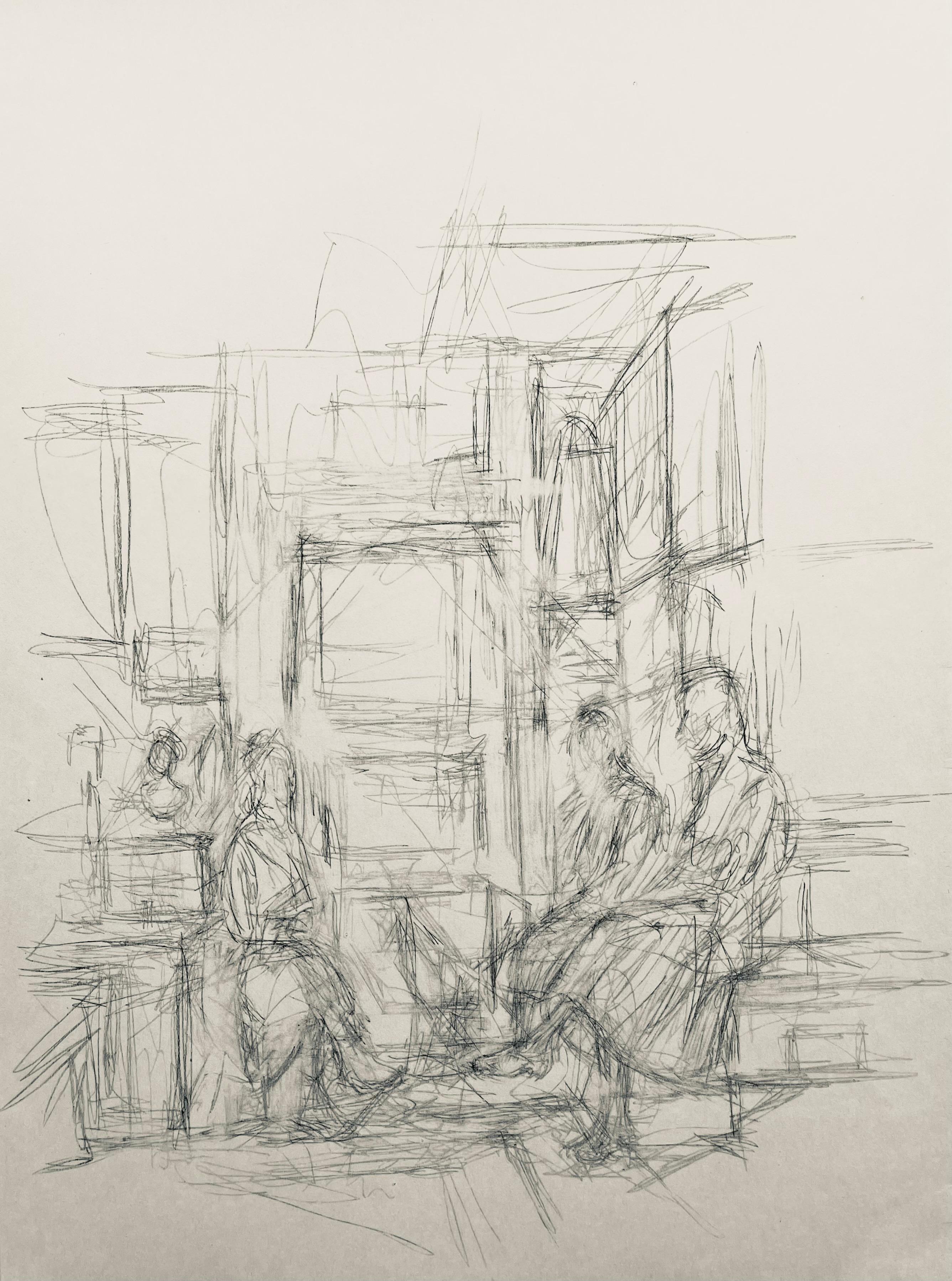 Alberto Giacometti Landscape Print – Giacometti, Komposition, Derrière le miroir (nach)
