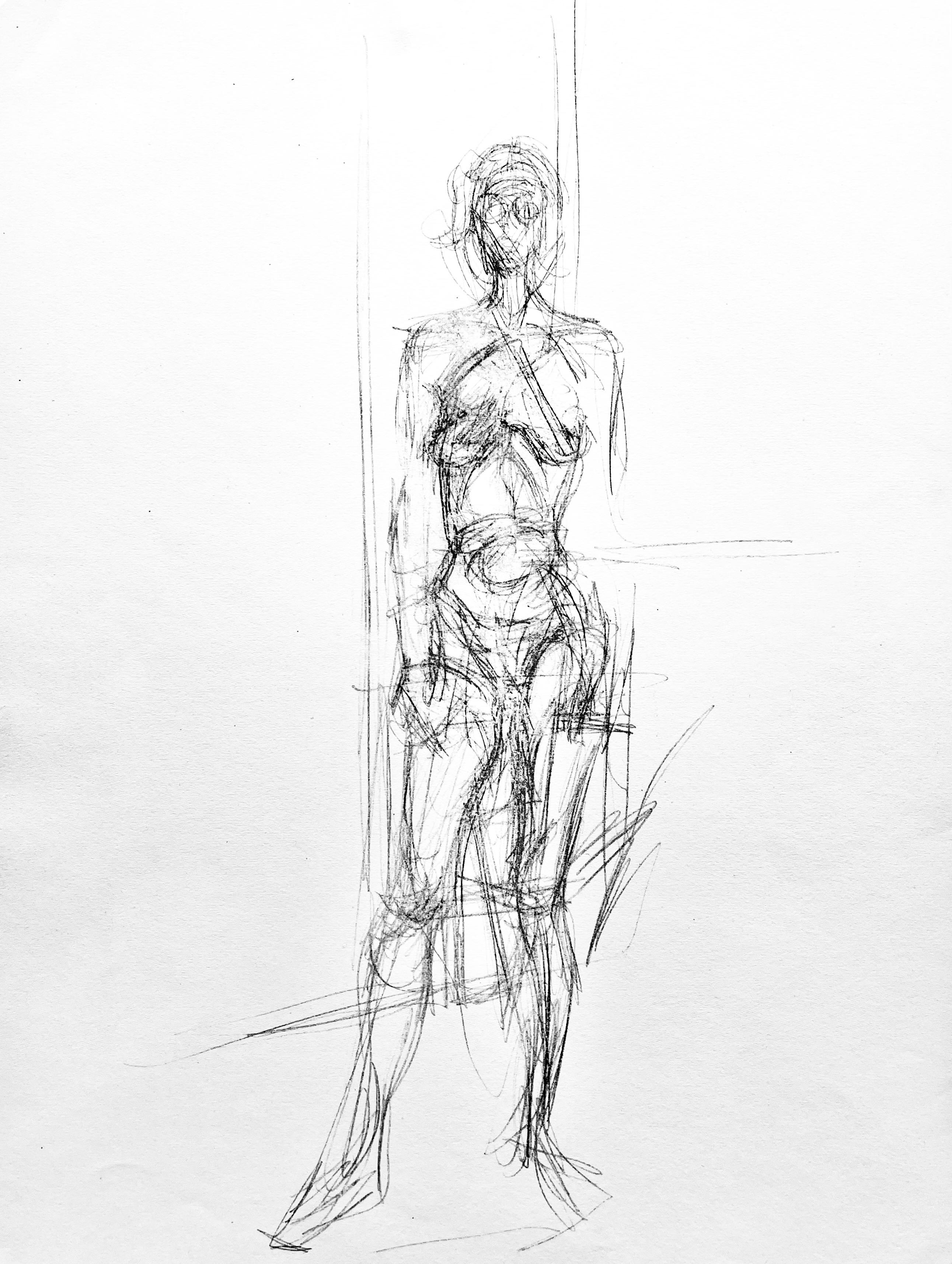Alberto Giacometti Figurative Print – Giacometti, Komposition, Derrière le miroir (nach)