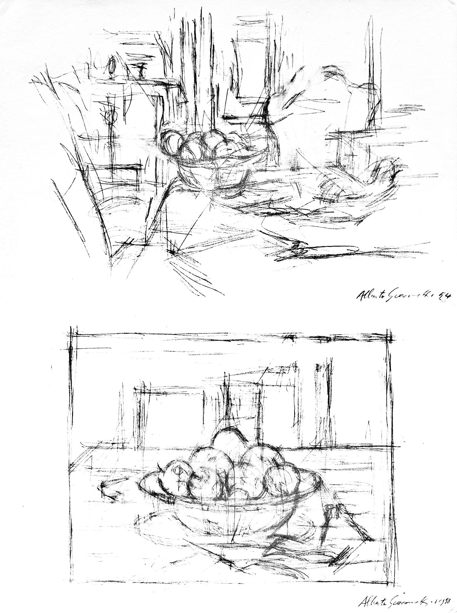 Alberto Giacometti Abstract Print – Giacometti, Komposition, Derrière le miroir (nach)