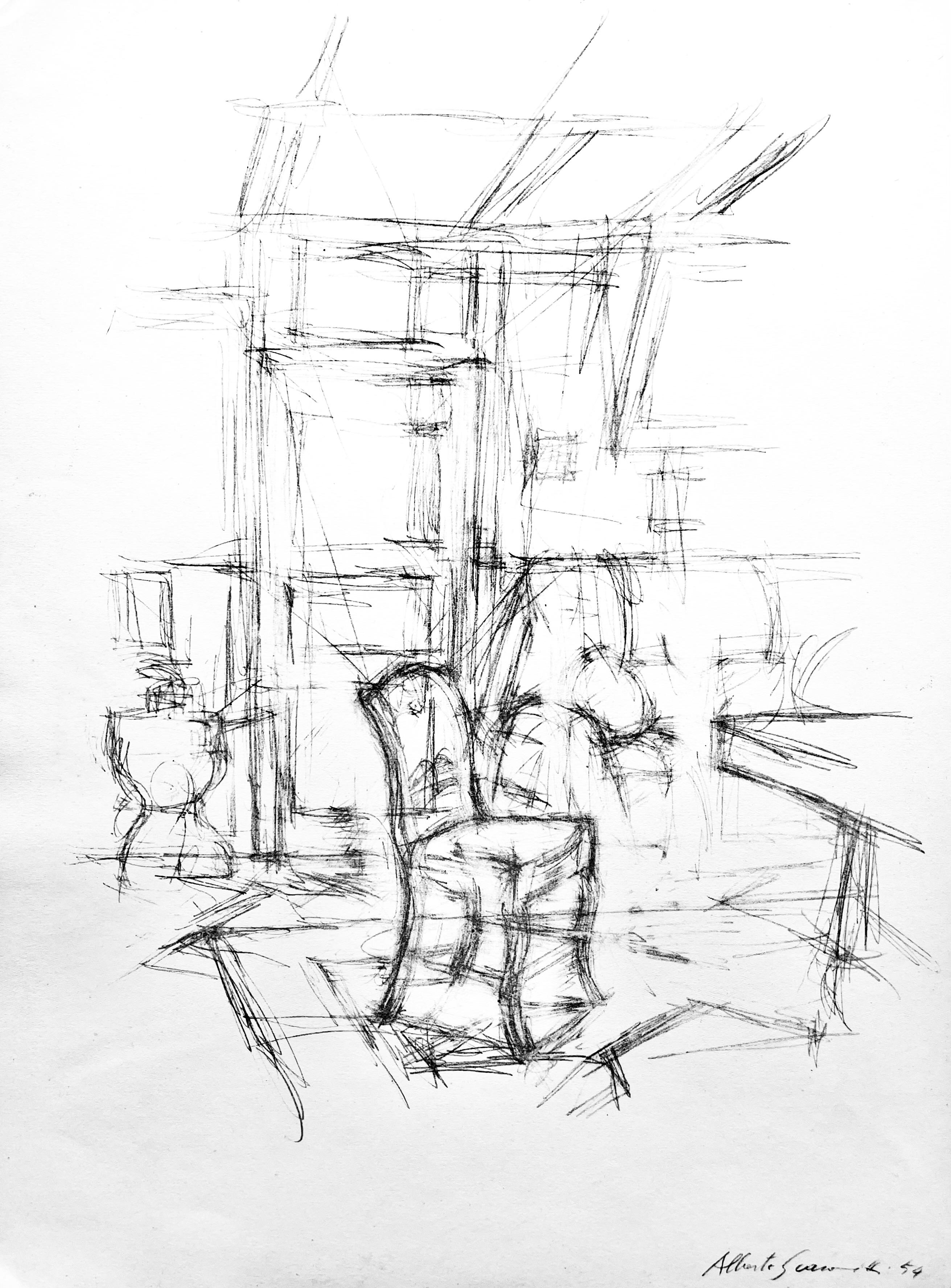 Giacometti, Composition, Derrière le miroir (after)