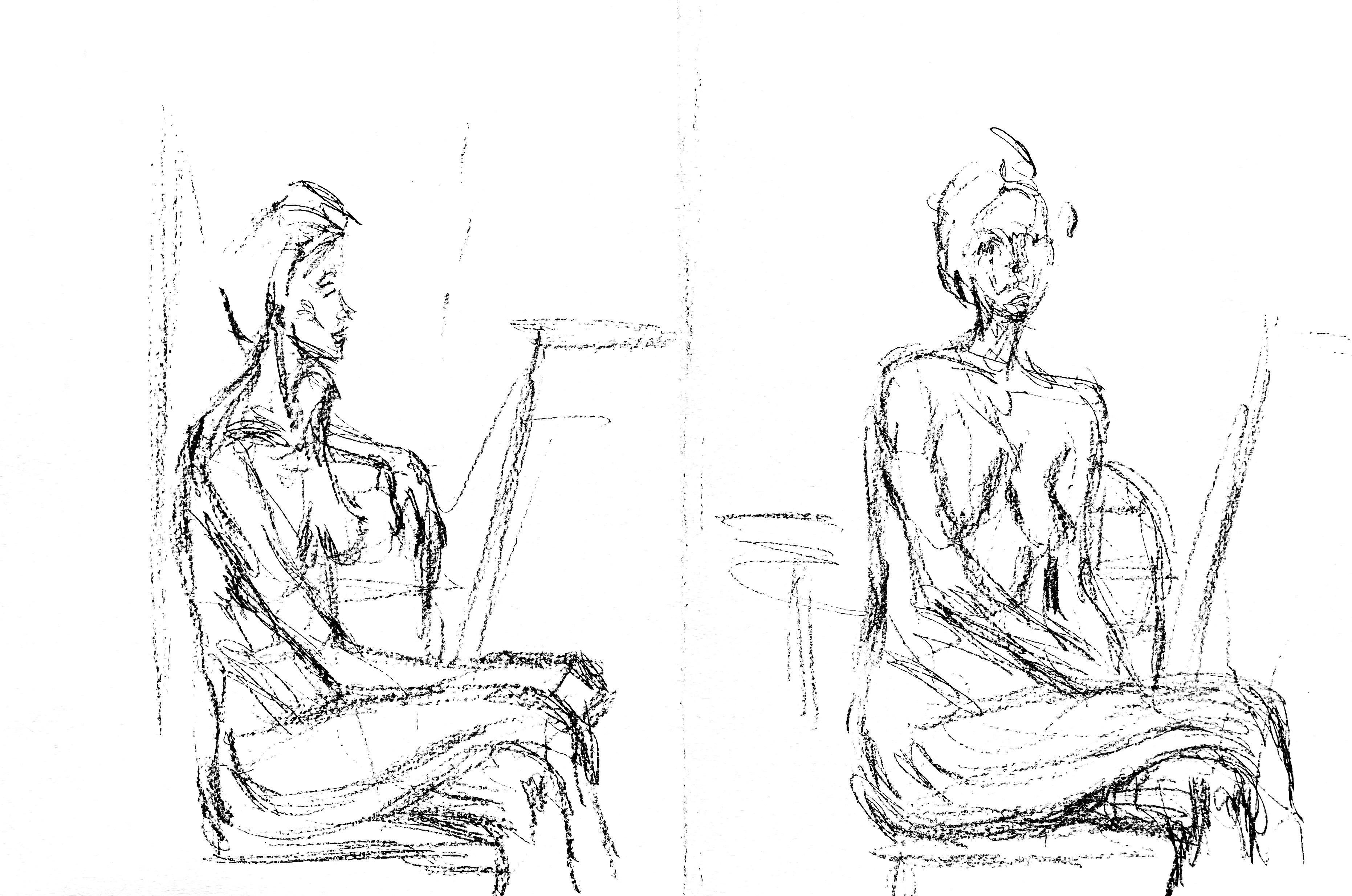 Giacometti, Composición, Derrière le miroir (después de)