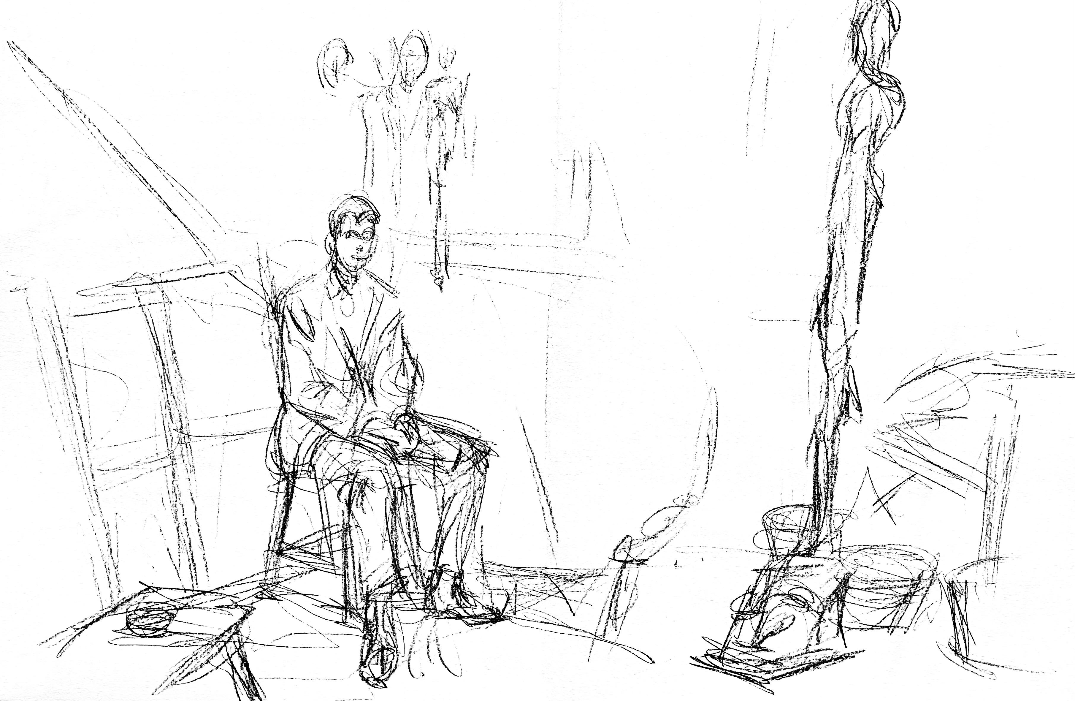 Giacometti, Composition, Derrière le miroir (after)
