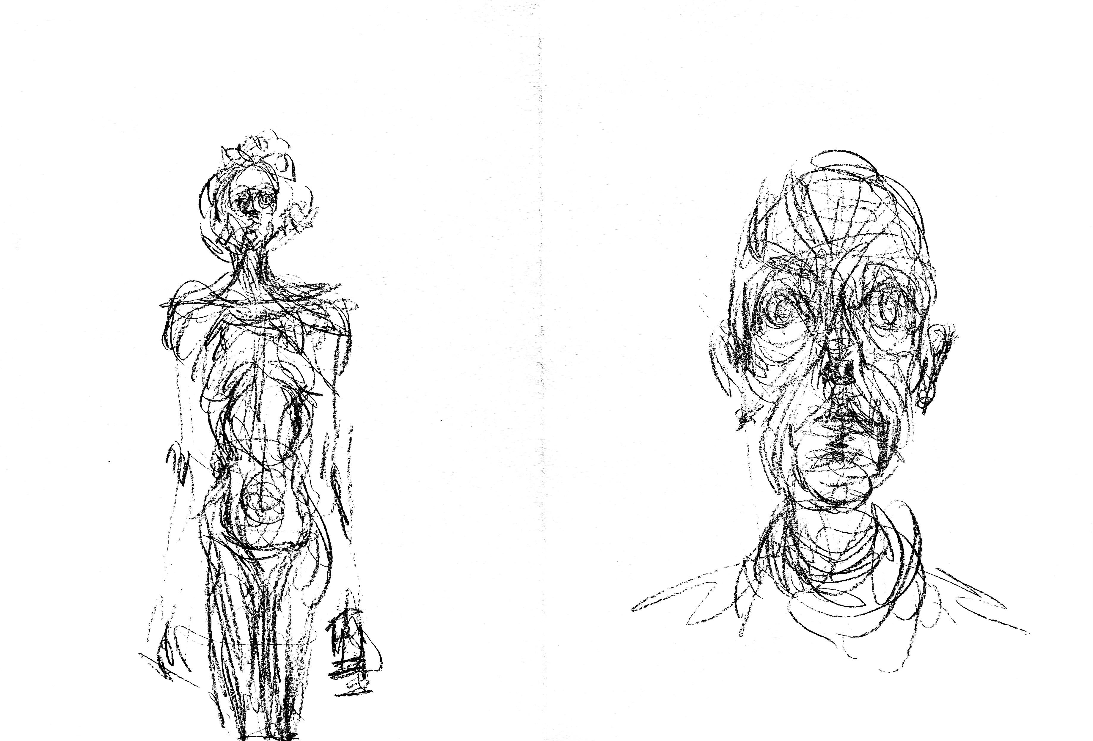 Giacometti, Composición, Derrière le miroir (después de)