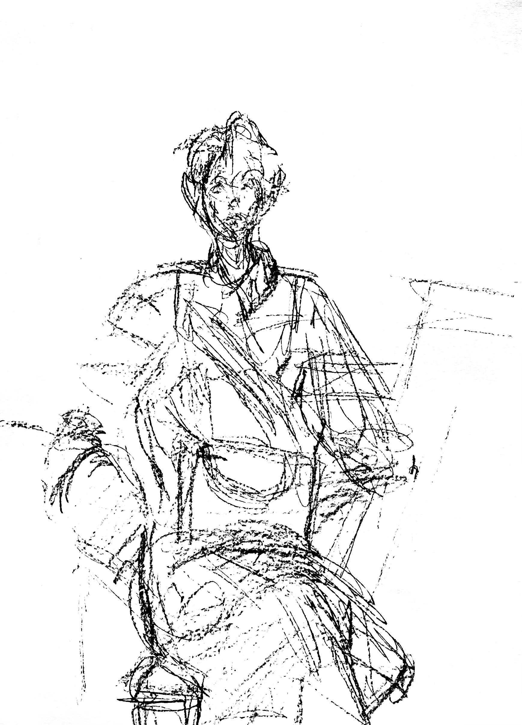 Figurative Print di Alberto Giacometti - Giacometti, Composizione, Derrière le miroir (dopo)
