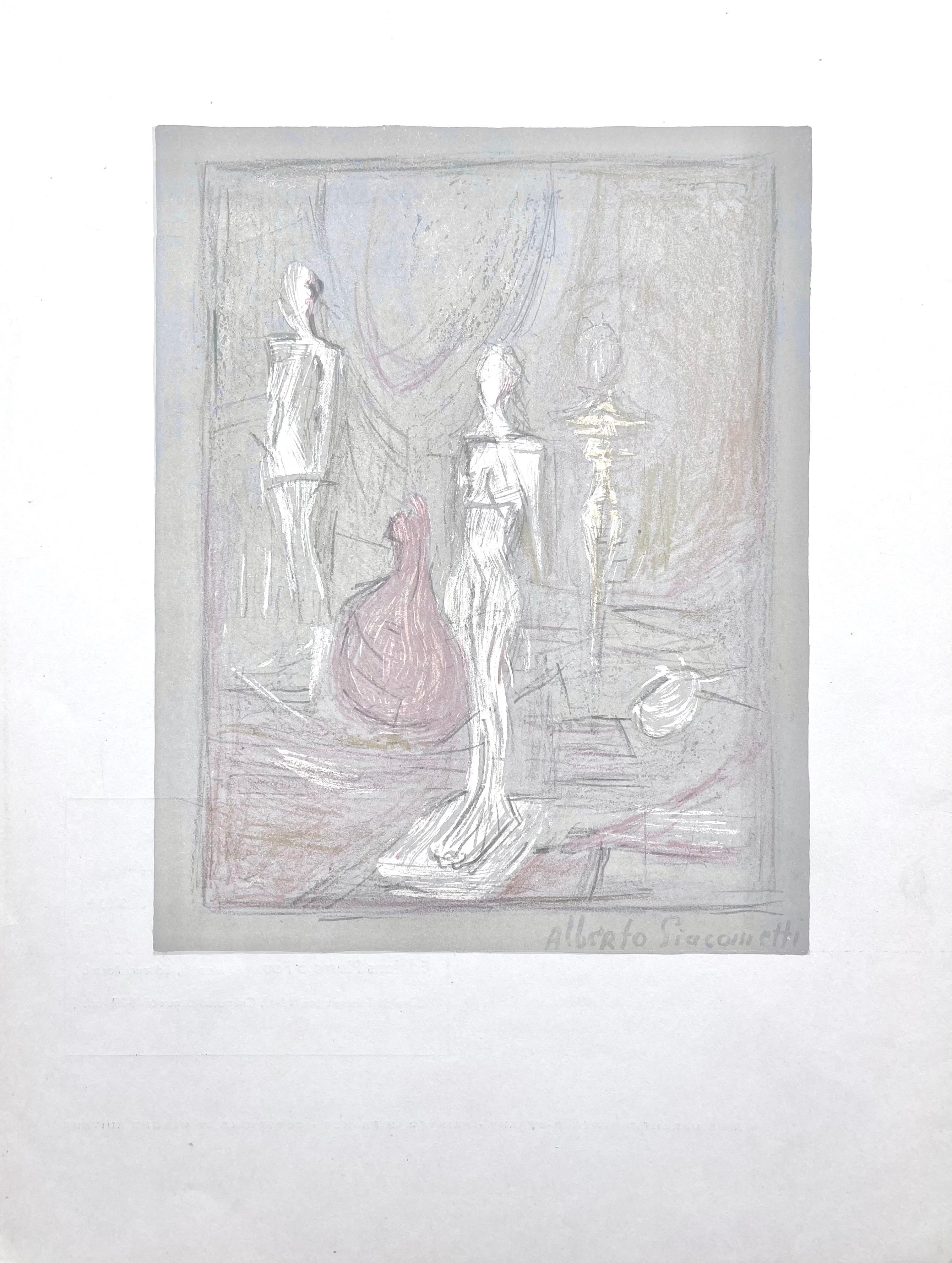 Litografia su carta vélin. Formato carta: 15 x 11 pollici. Iscrizione: Firmata nel piatto e non numerata, come da edizione. Note: Dal folio, Derrière le miroir, n. 65, 1954. Pubblicato da Aimé Maeght, Éditeur, Parigi; stampato da Éditions Pierre à