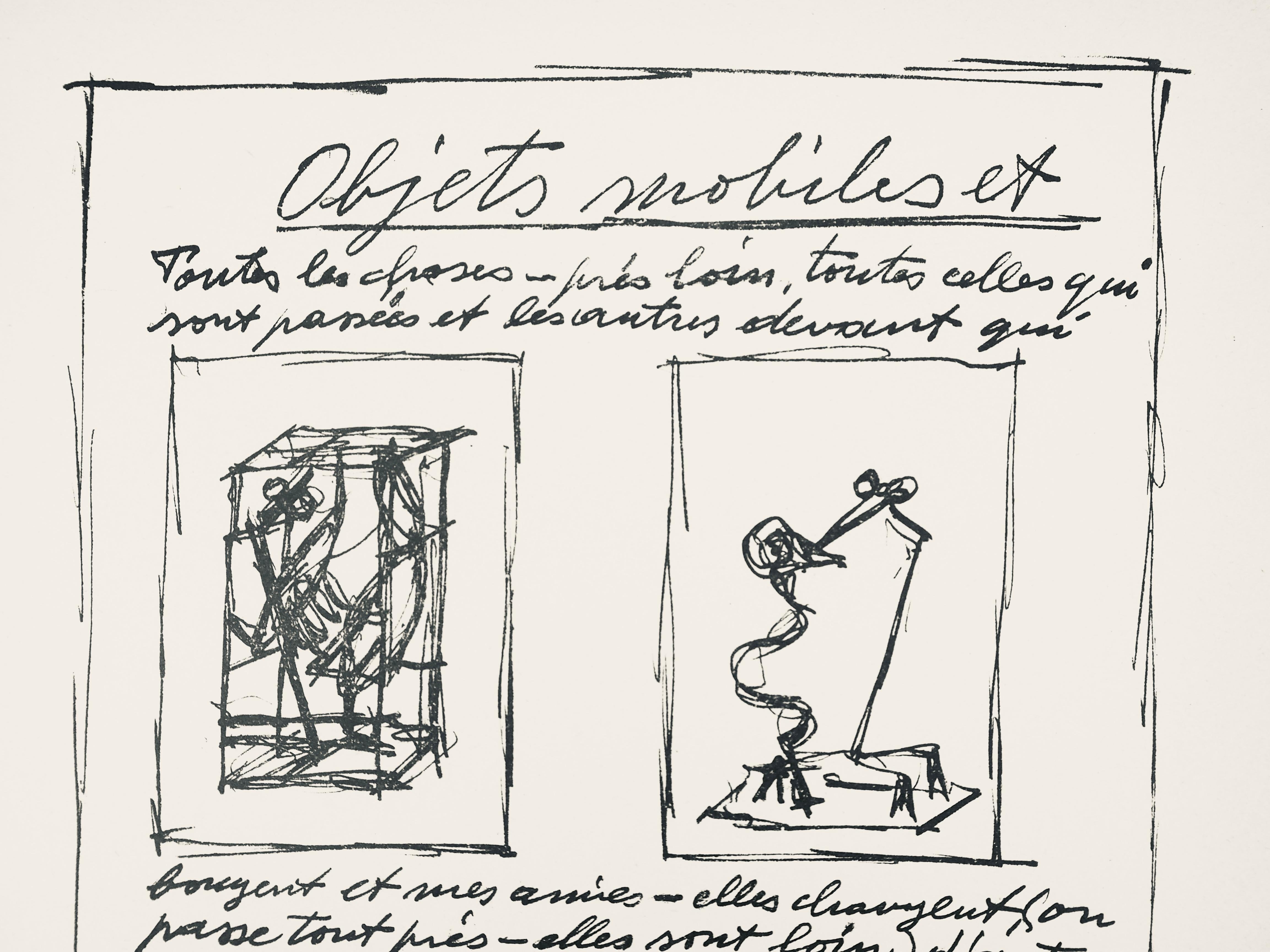 Giacometti, Composition, Société internationale d'art XXe siècle (after) - Print by Alberto Giacometti