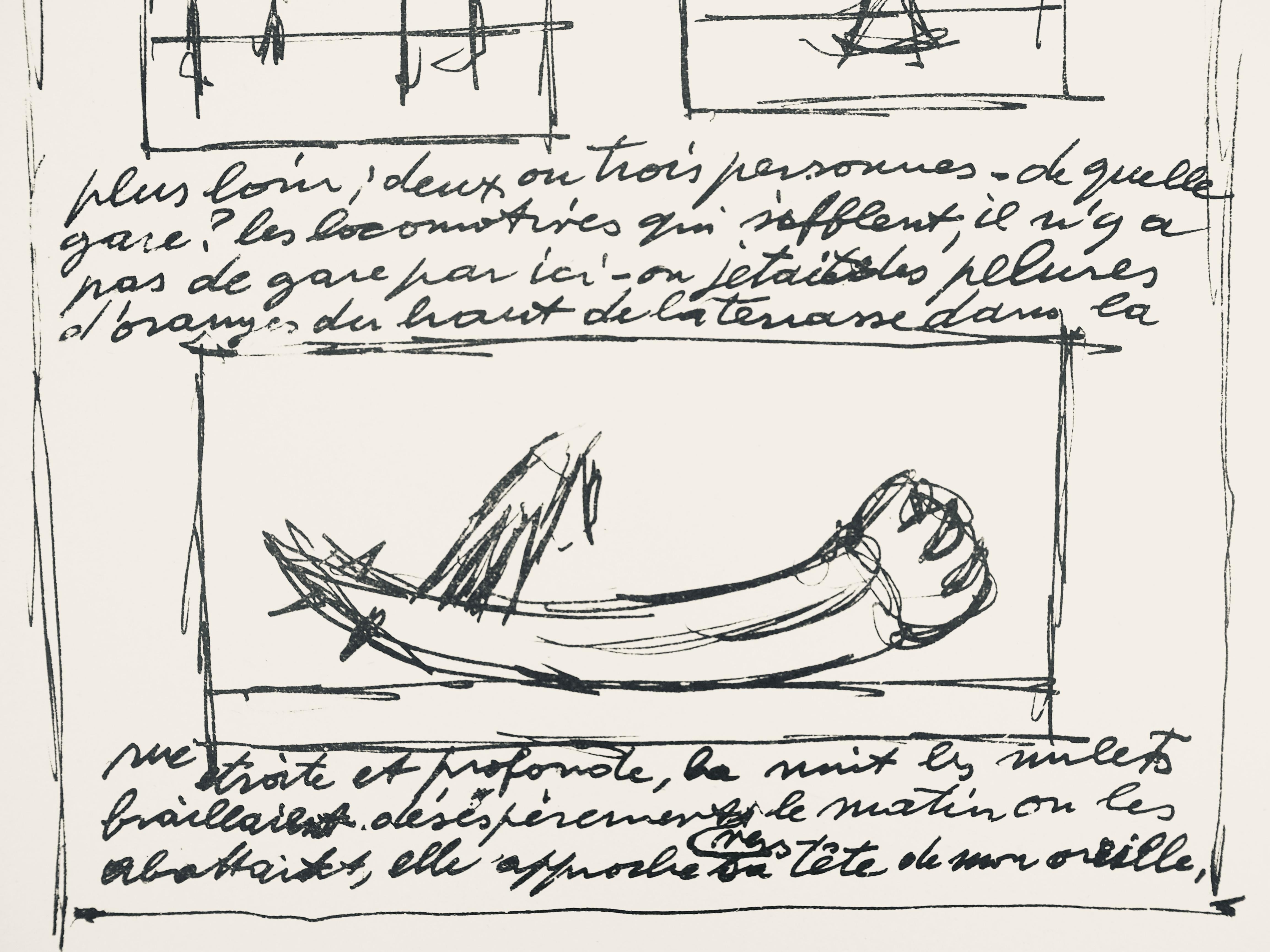 Giacometti, Composition, Société internationale d'art XXe siècle (after) - Modern Print by Alberto Giacometti