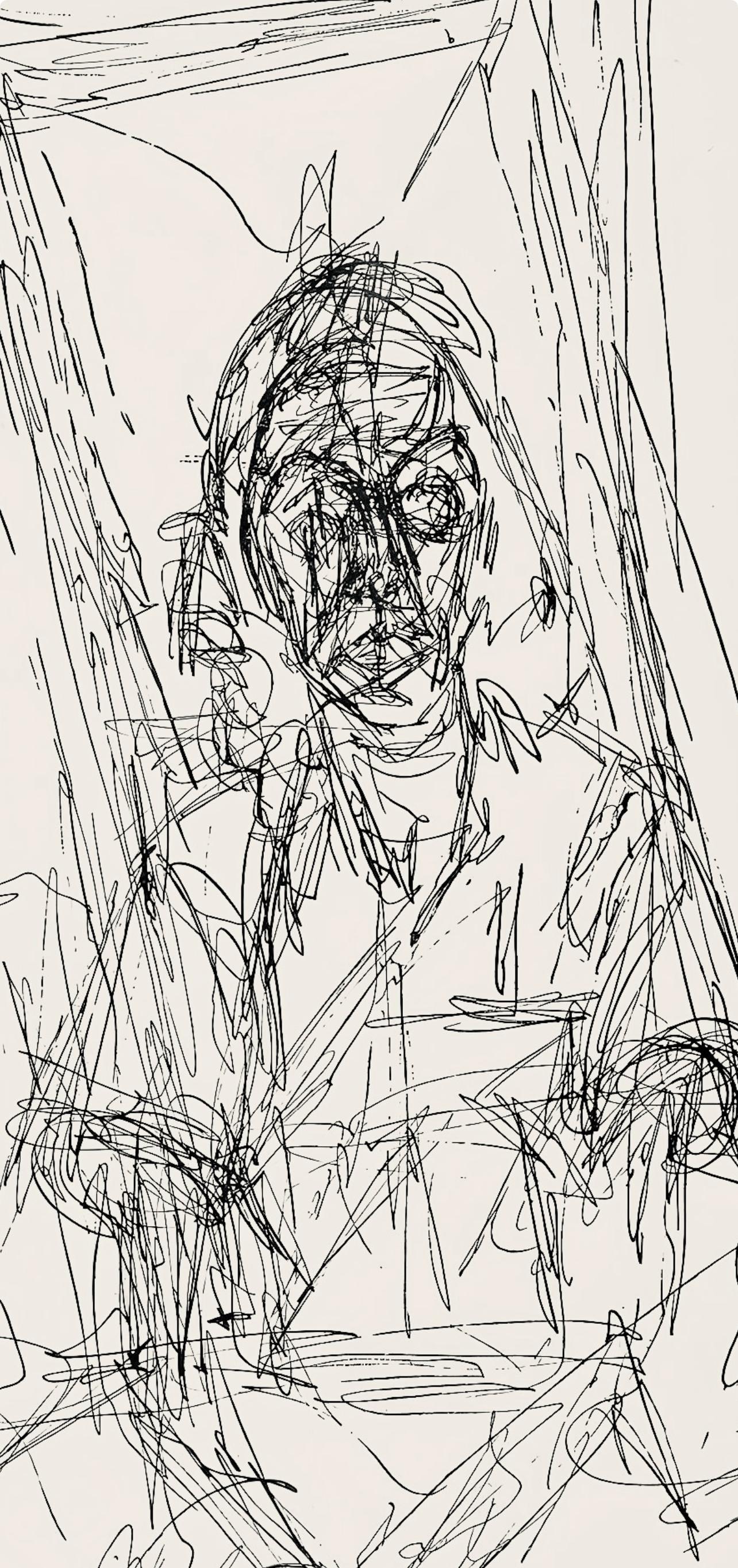 Giacometti, Composition, Société internationale d'art XXe siècle (after) - Modern Print by Alberto Giacometti