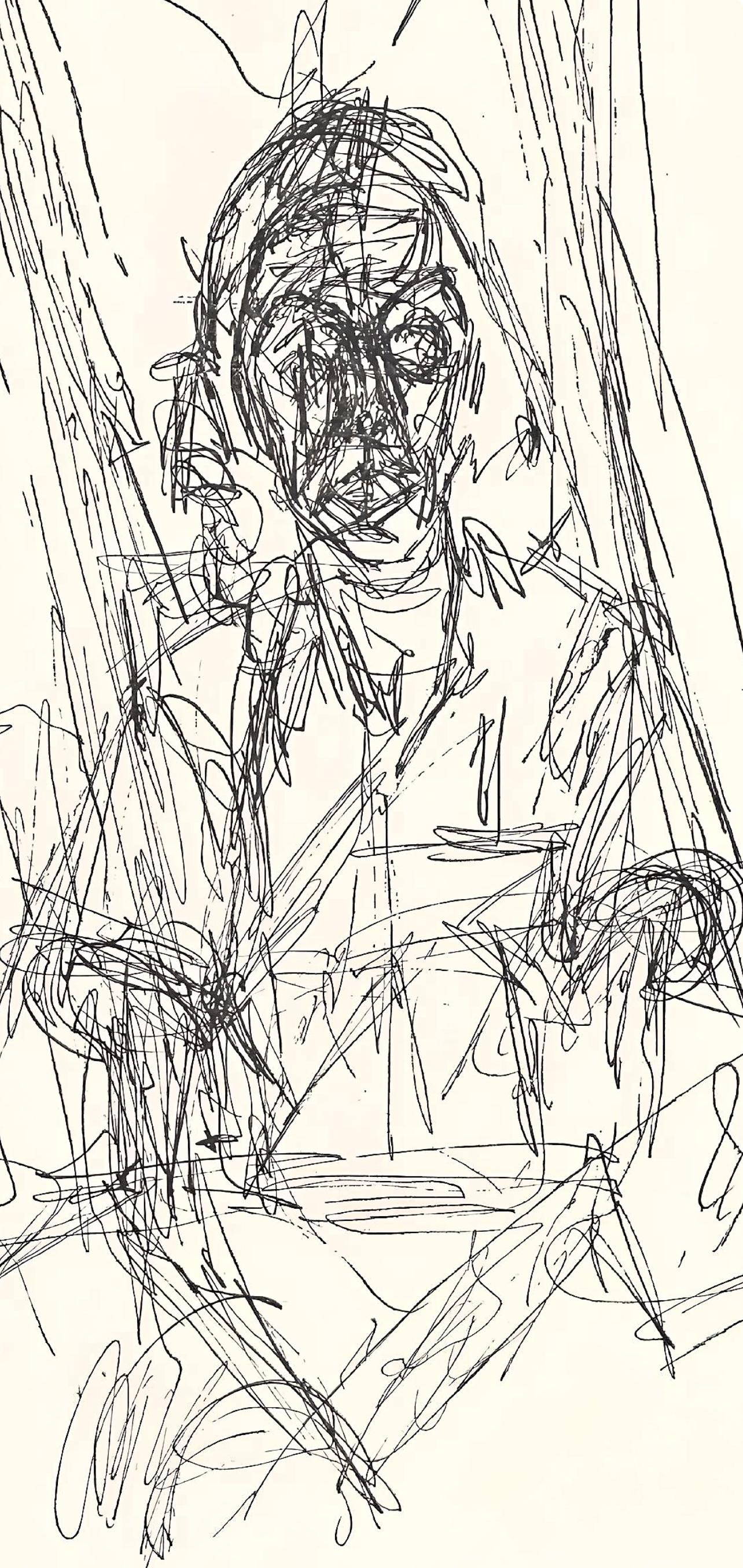 Giacometti, Composition, XXe Siècle (d'après) - Print de Alberto Giacometti