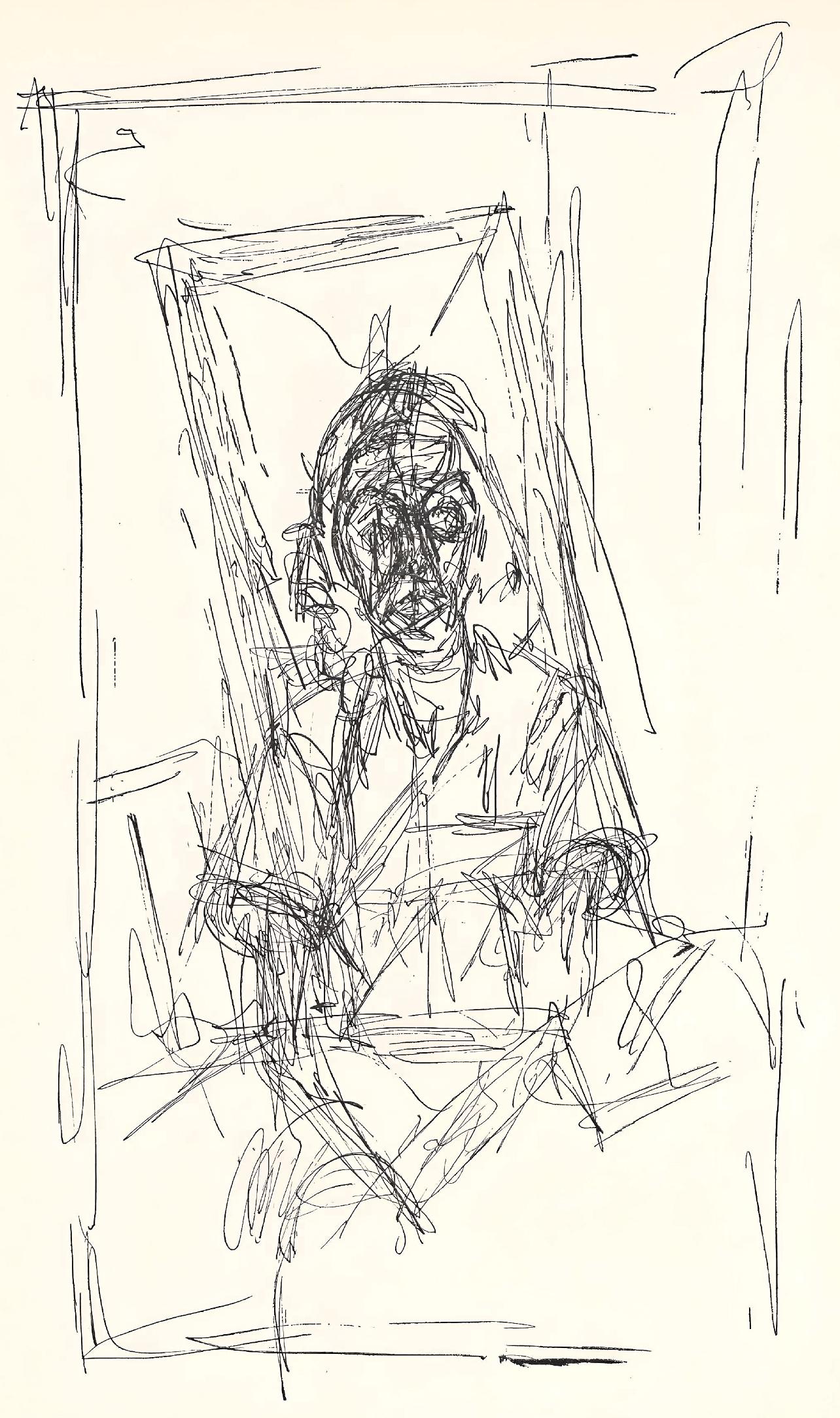 Figurative Print Alberto Giacometti - Giacometti, Composition, XXe Siècle (d'après)