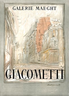 "Giacometti - Galerie Maeght (Painting)" Original Vintage Art Exhibition Poster